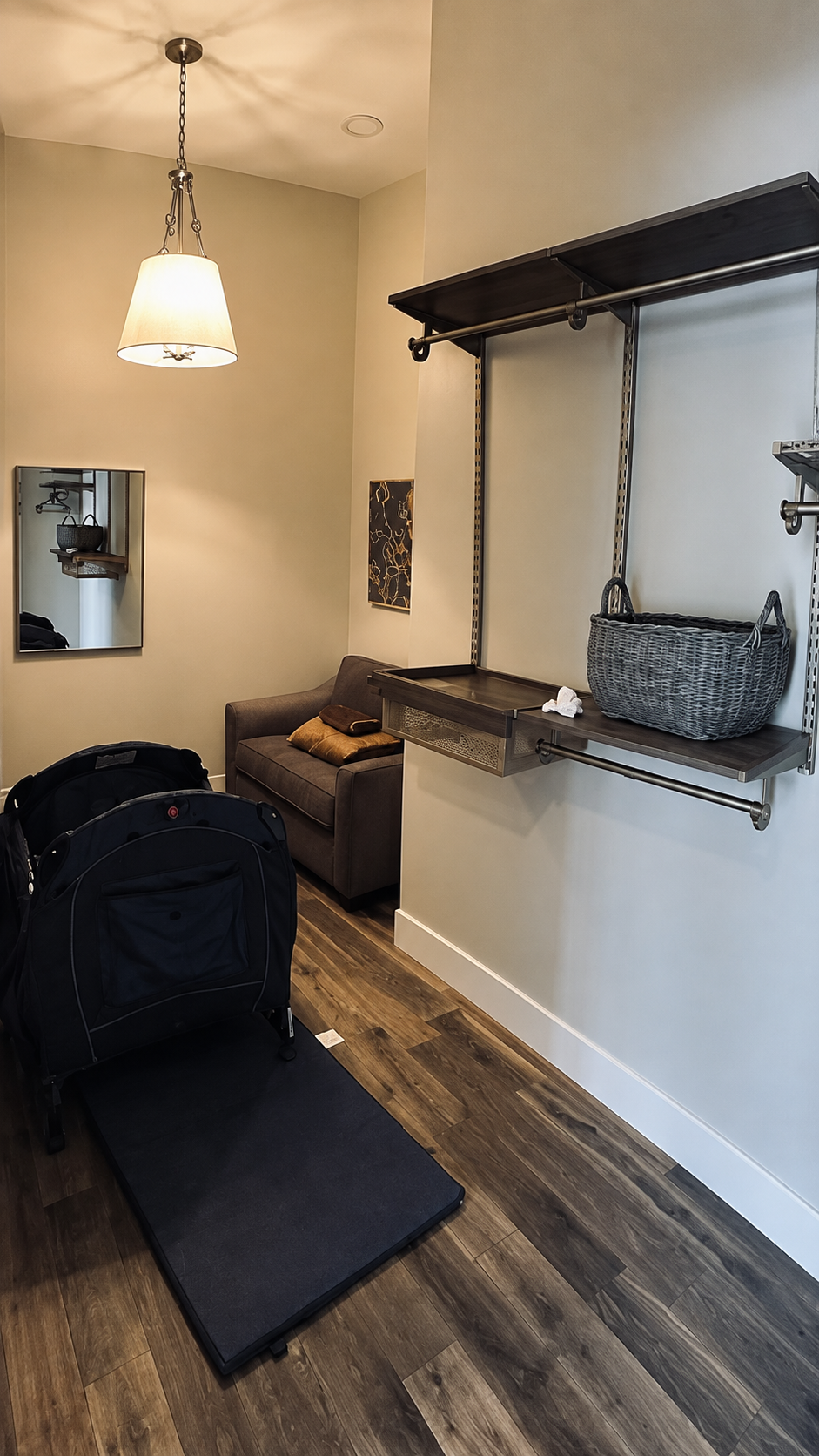 Closet with a sofabed