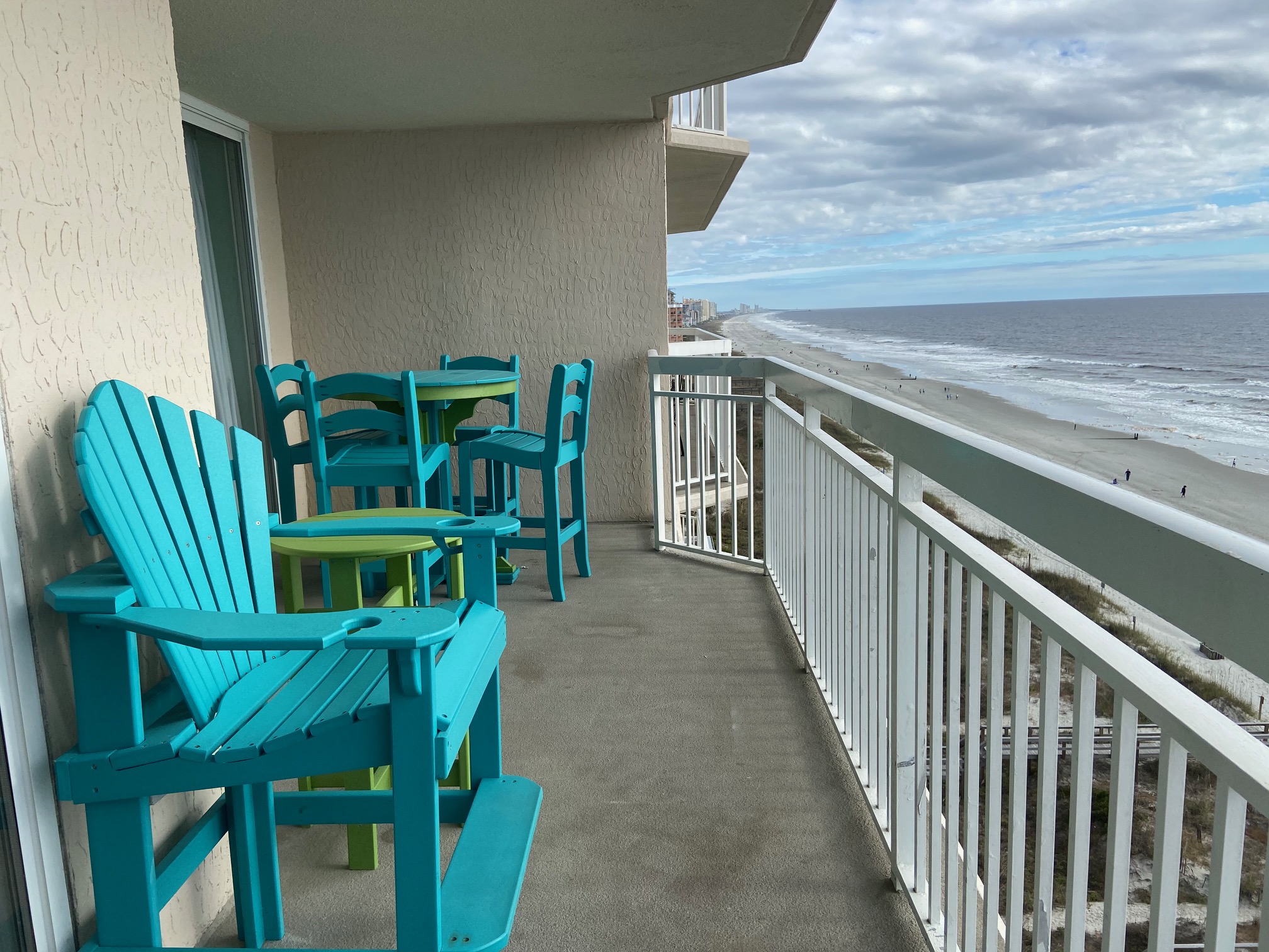 Oceanfront balcony with views for miles