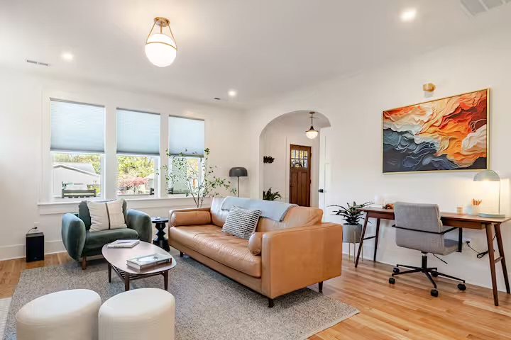 Living Room and Workspace