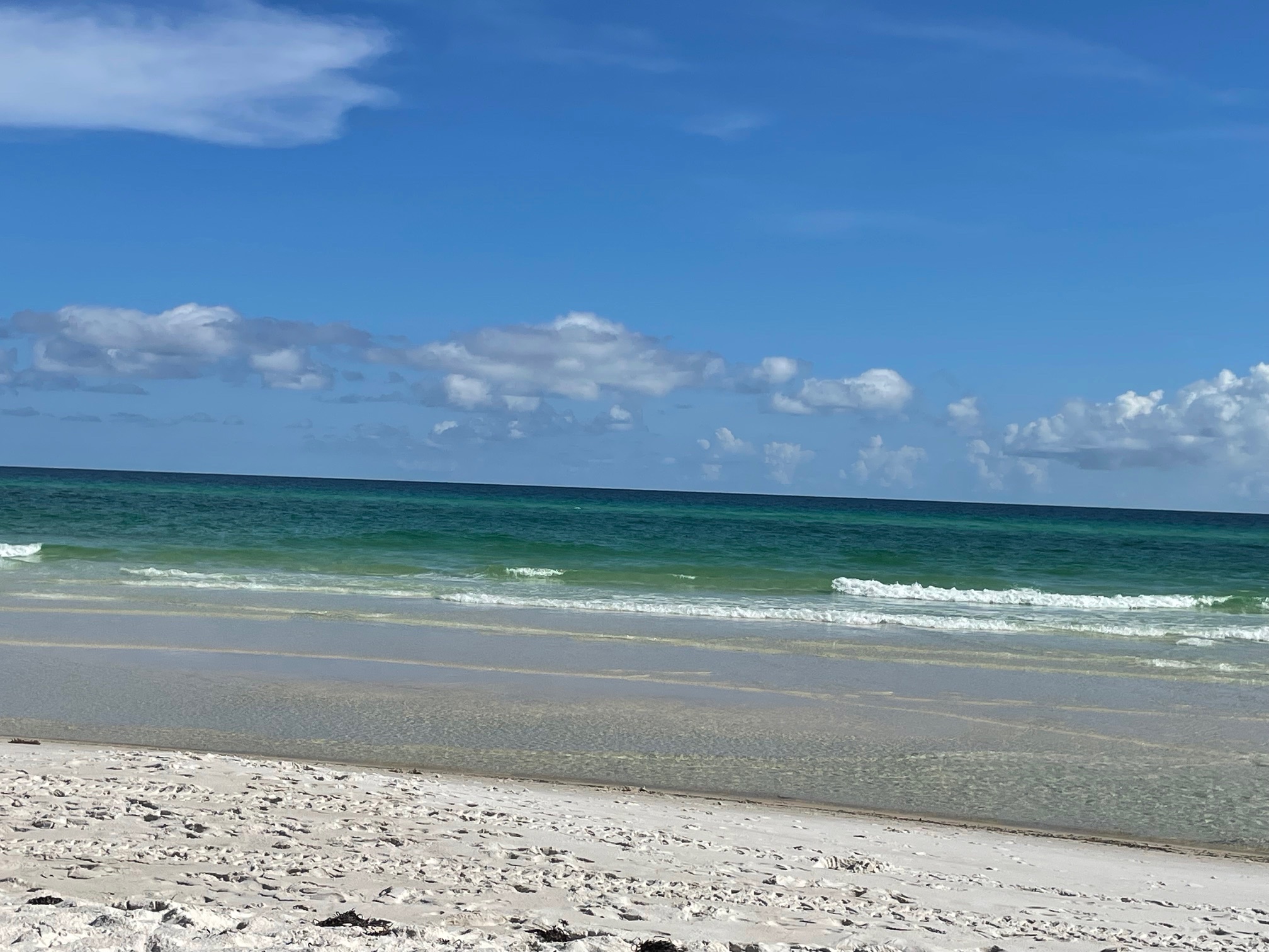 emerald green waters