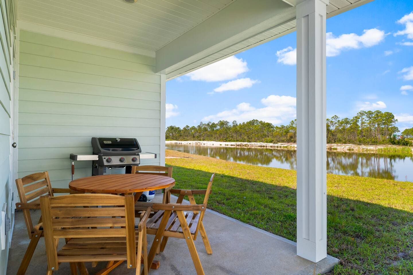 Inviting outdoor area perfect for lounging, dining, or family gatherings.