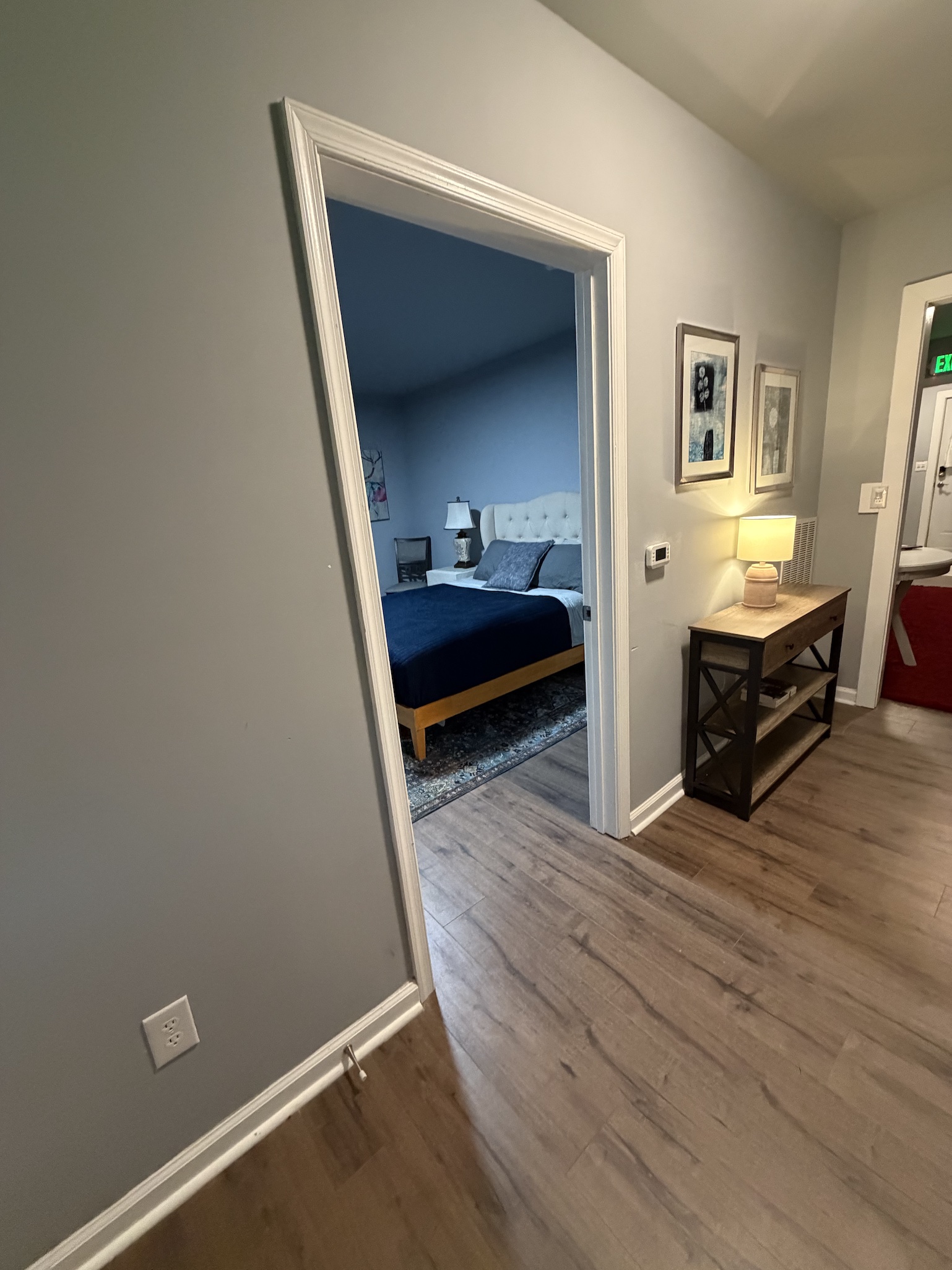 easy layout connecting the additional downstairs bedrooms and living space