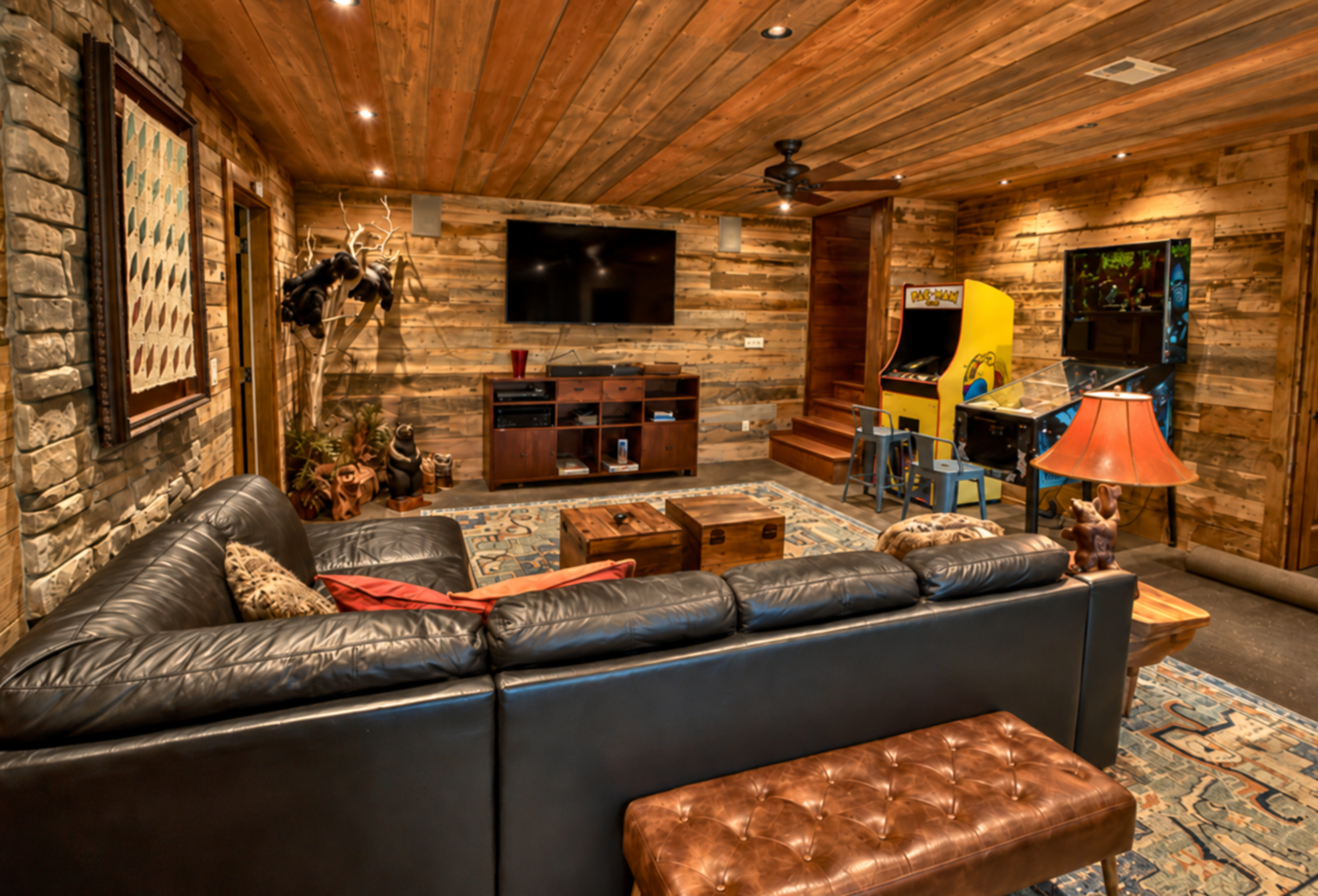 Bring everyone together for movies in the downstairs lounge.
