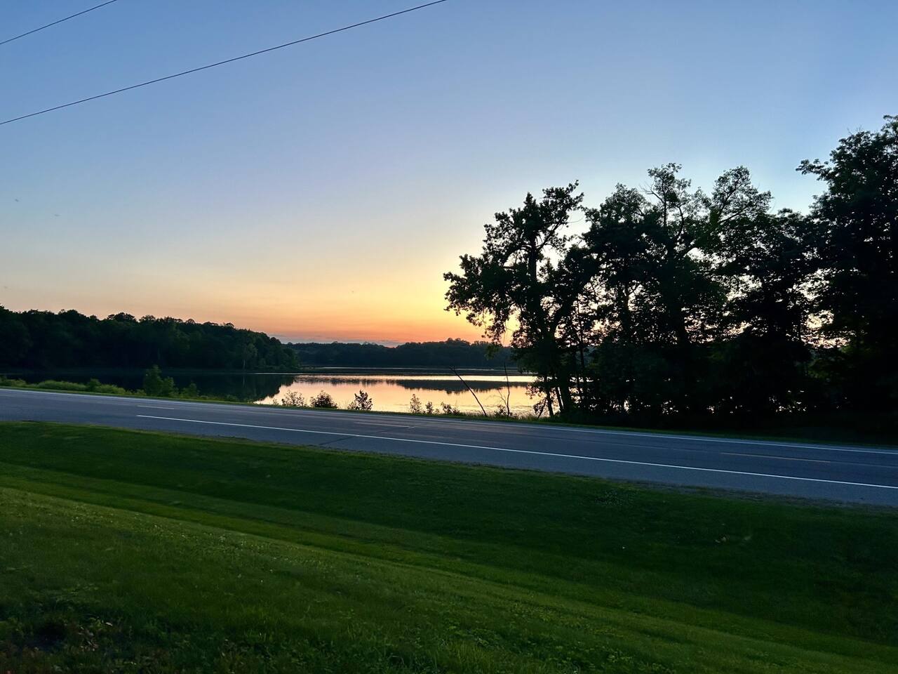 Lake view from the front yard