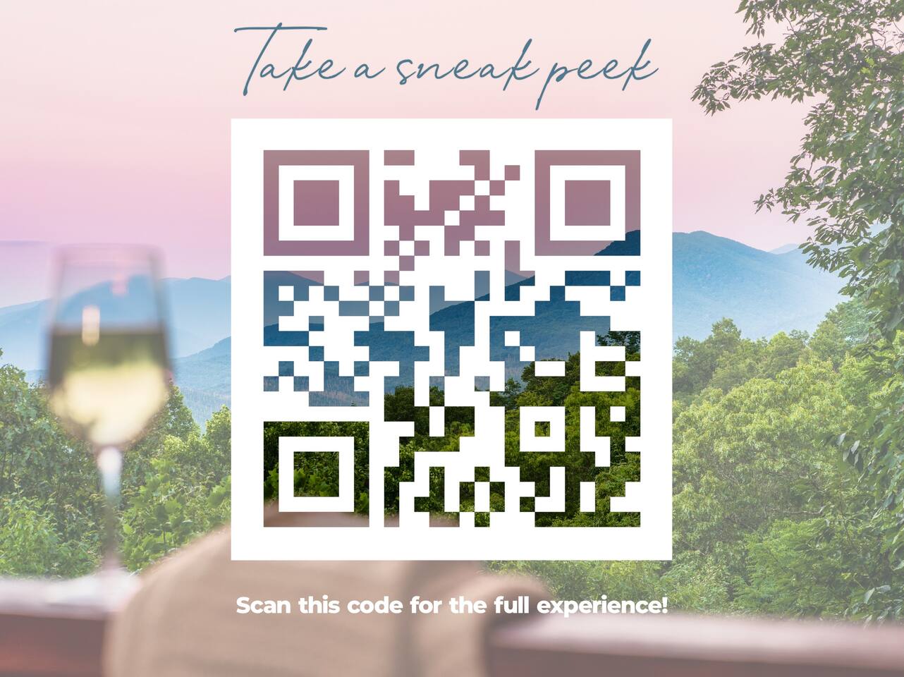 Scan the code to see a video of the Hideaway Lodge.