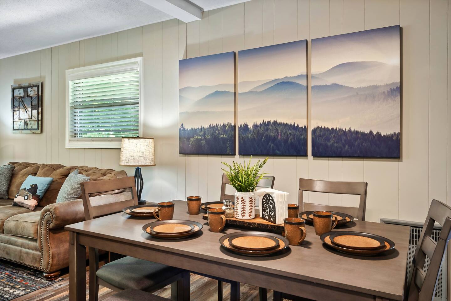 Gather around the contemporary dining table, where you'll share delicious meals and unforgettable moments with loved ones. #FamilyFeast