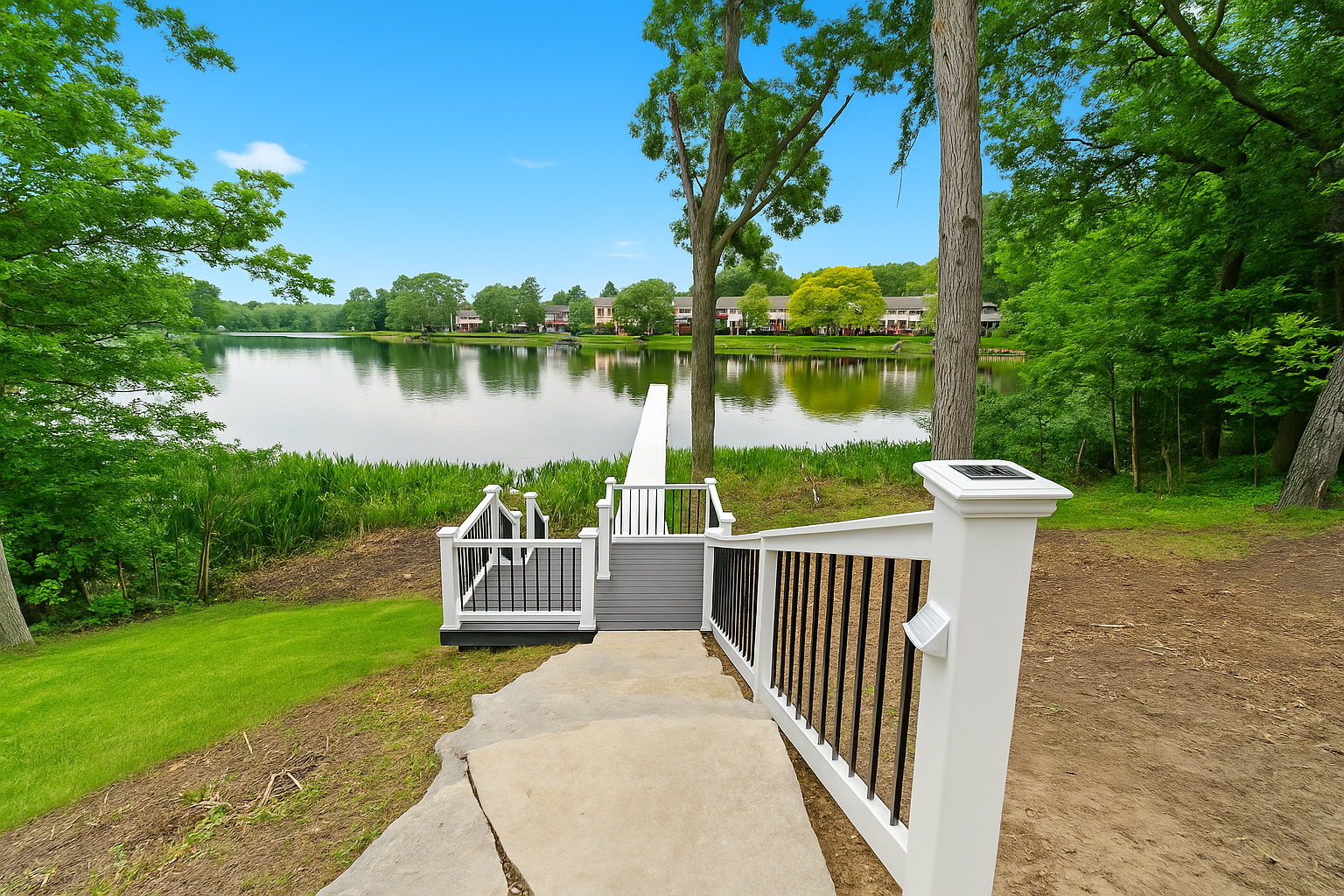 Easy access to your private dock—launch a kayak, cast a line, or simply enjoy the peaceful lake scenery.