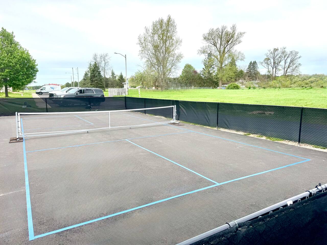 Brand new 2025 pickleball court on-site! Paddles and balls provided for easy play, anytime!