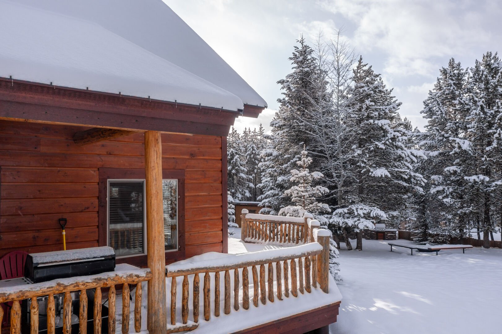 Snow covered trees and meadows make for a full Island Park experience