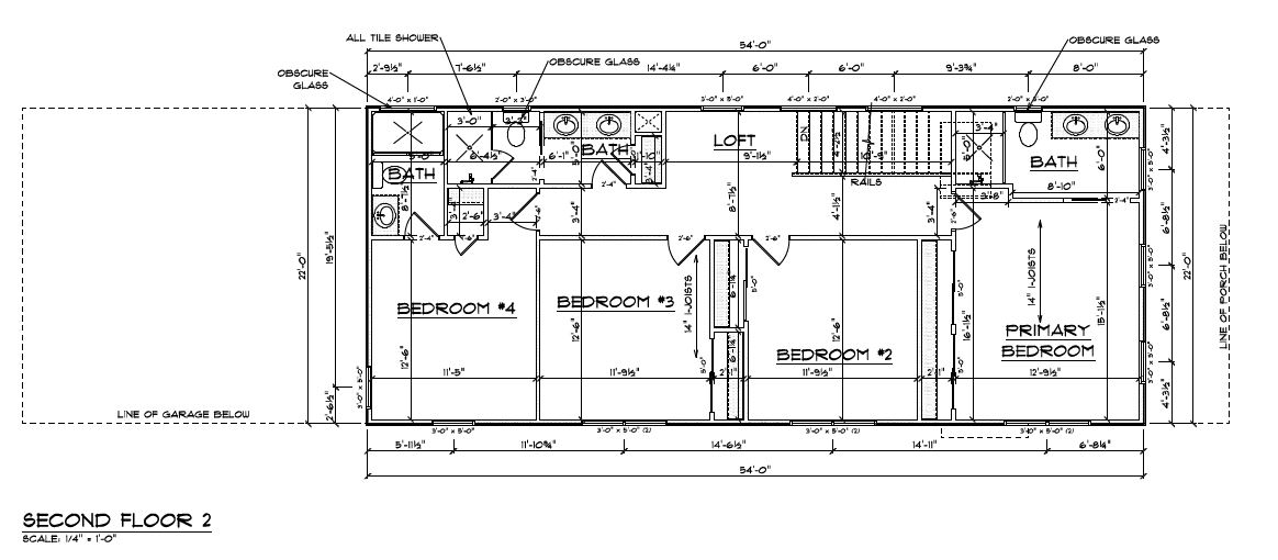 Second Floor - Master Bedroom, Bedrooms 2-4, 3 Bathrooms