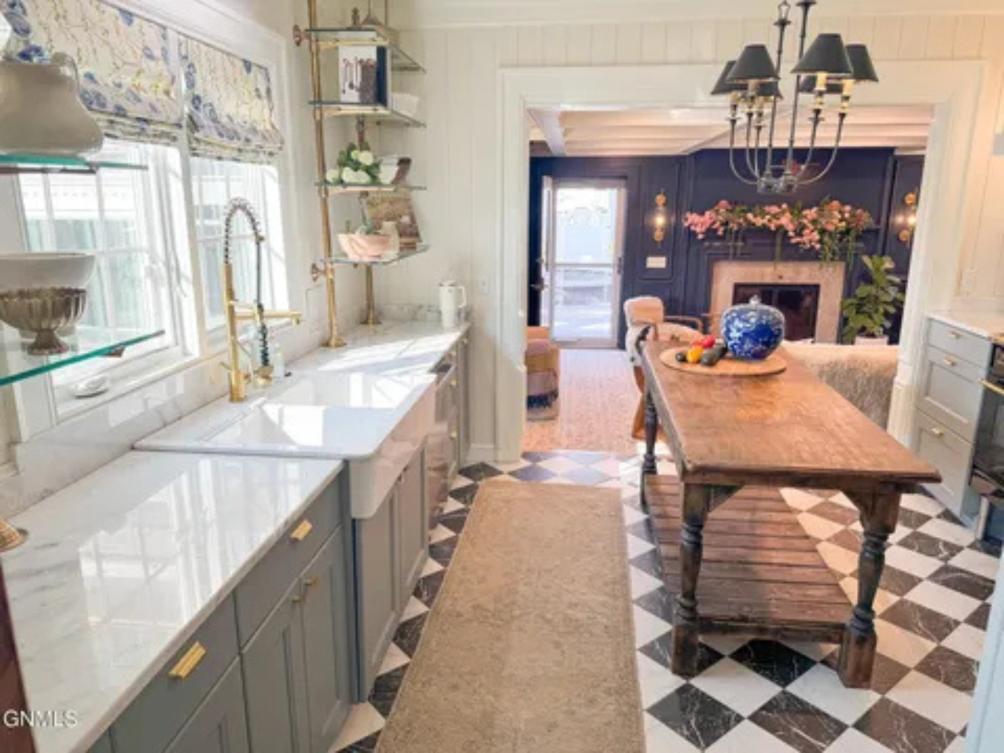 This kitchen gives you lots of counter space and an island for easy meal prep.