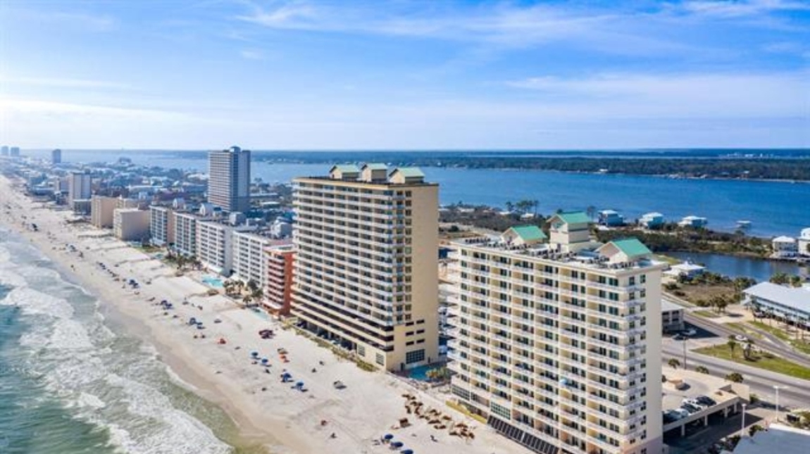 Aerial view Of Building From The Beach side