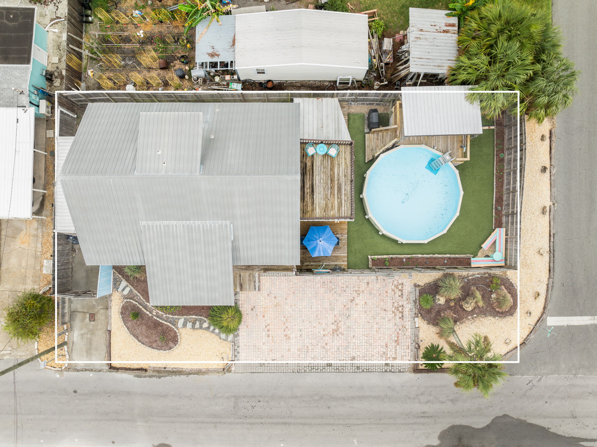 Aerial drone shot — dual-water 