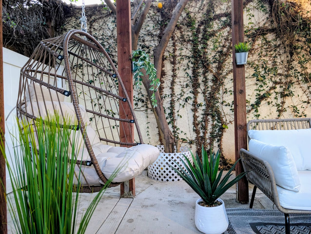Peaceful outdoor lounge.