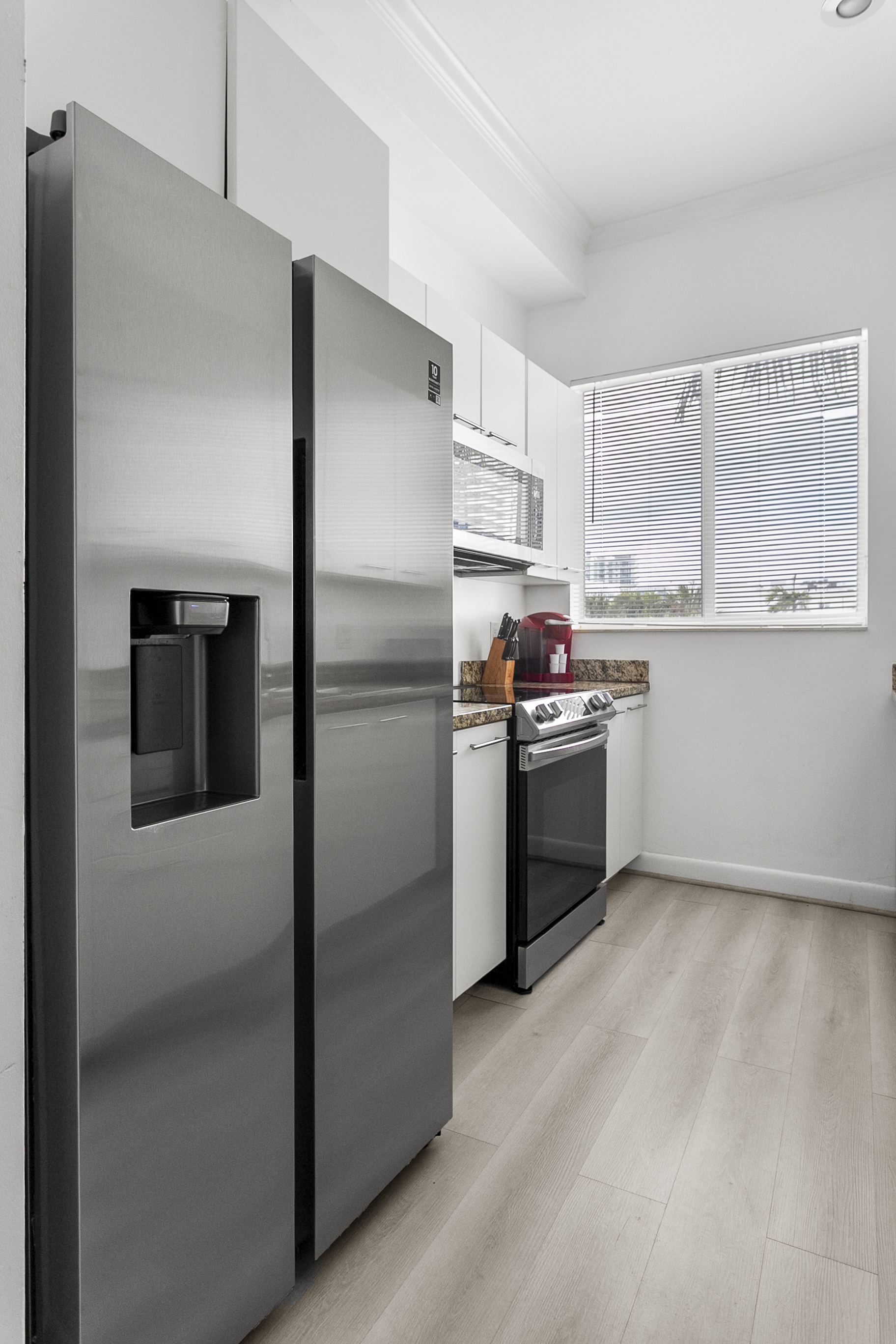 Stainless steel appliances, replaced within the last three years
