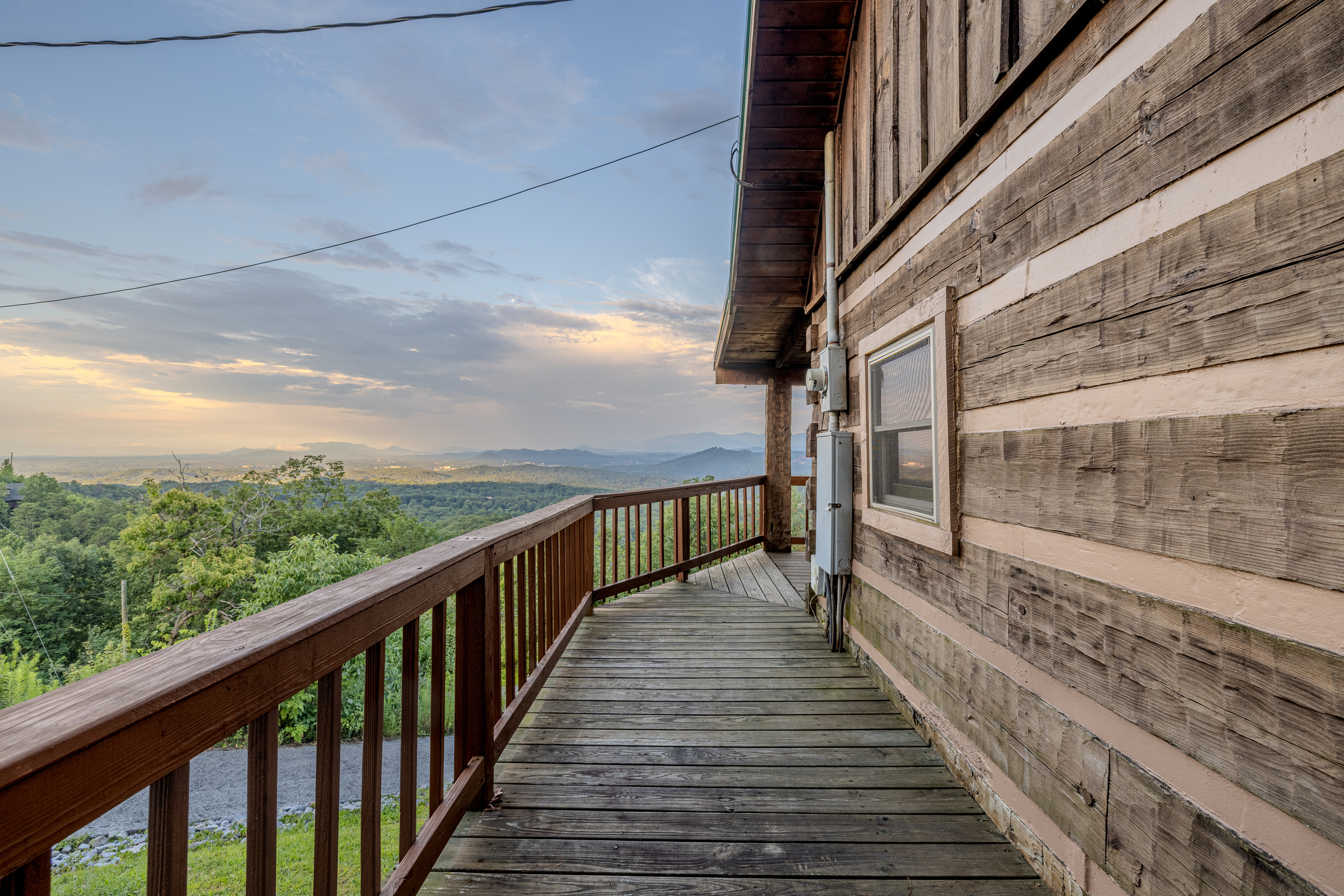 Take in the views as you stroll along the wraparound deck