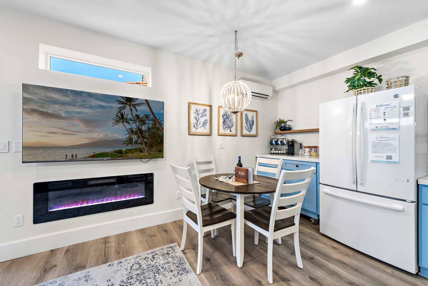 And cozy fireplace too