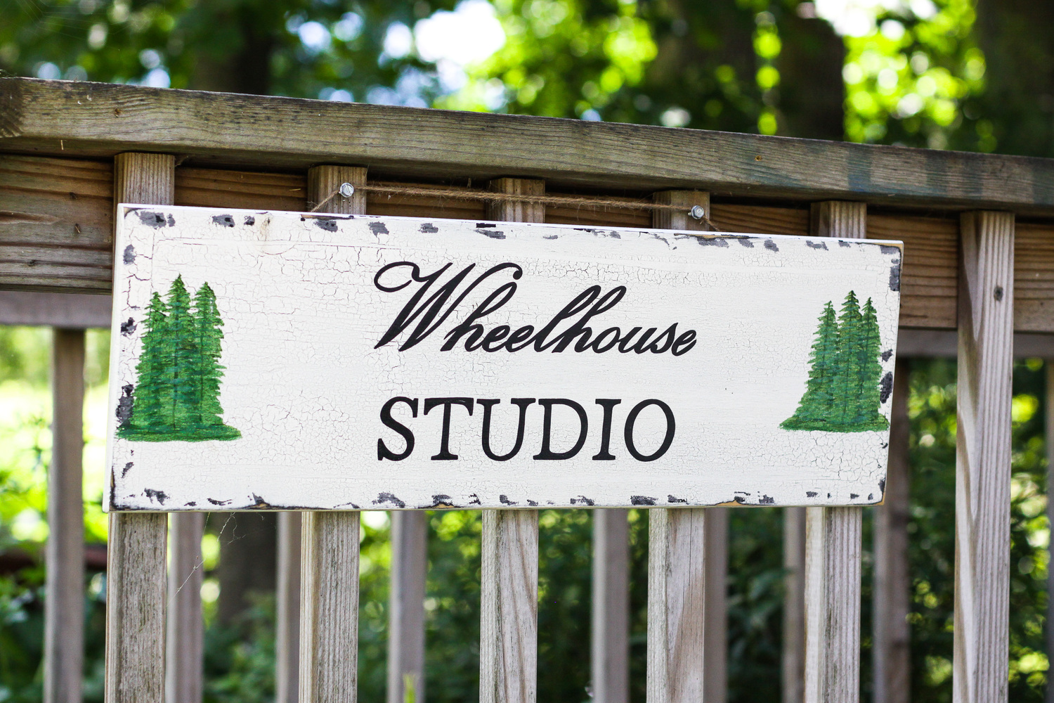 Entrance sign to the studio.