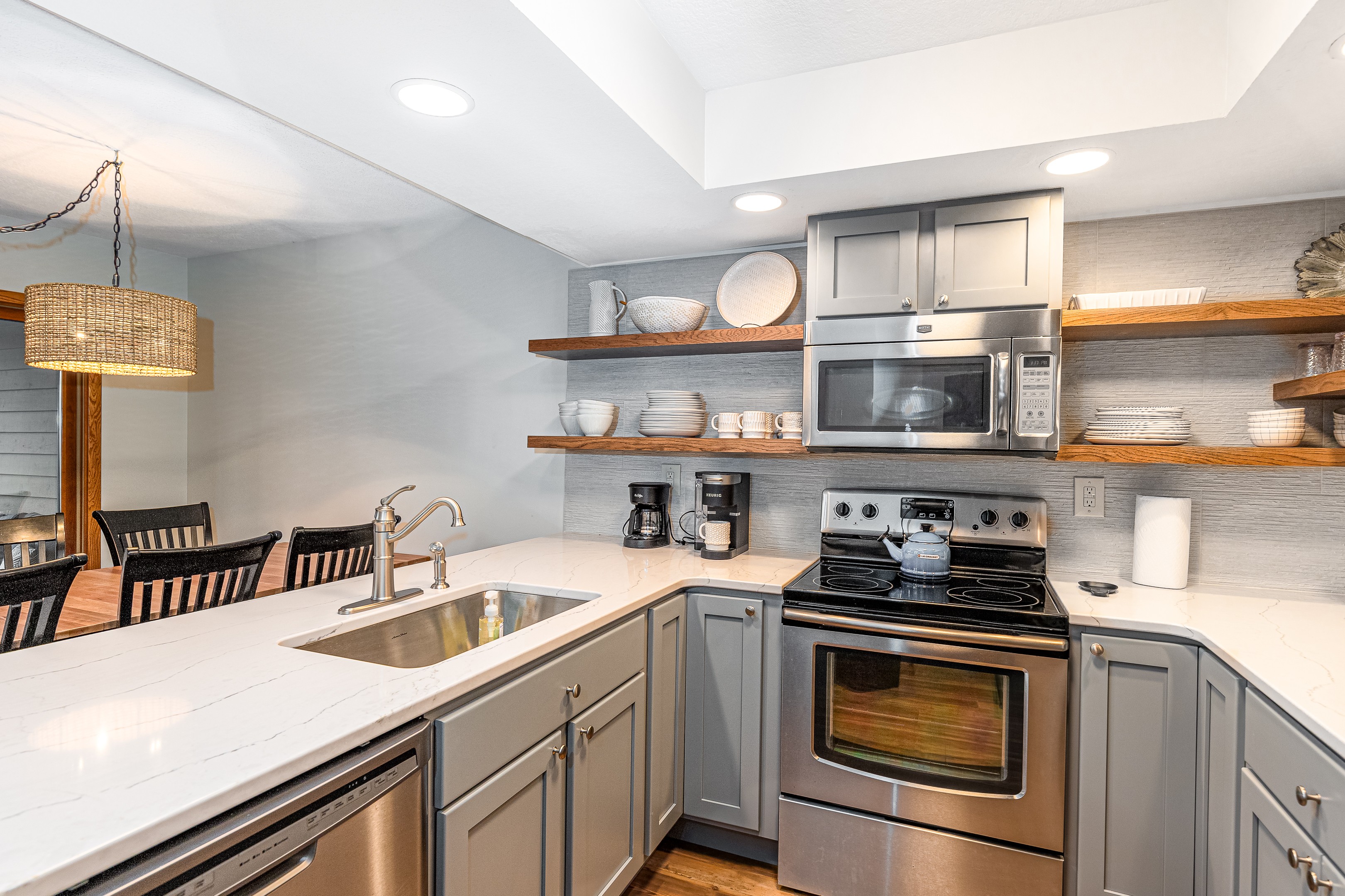 Fully stocked kitchen