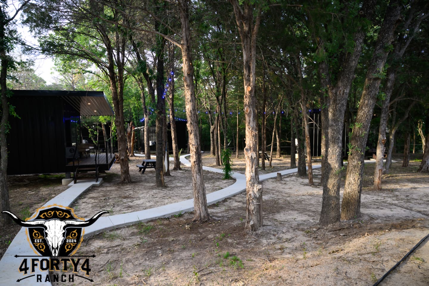 From the bathhouse your cabin is just 30 yards away.  Offers enough privacy for a romantic weekend or close enough for a girls or guys night stay.