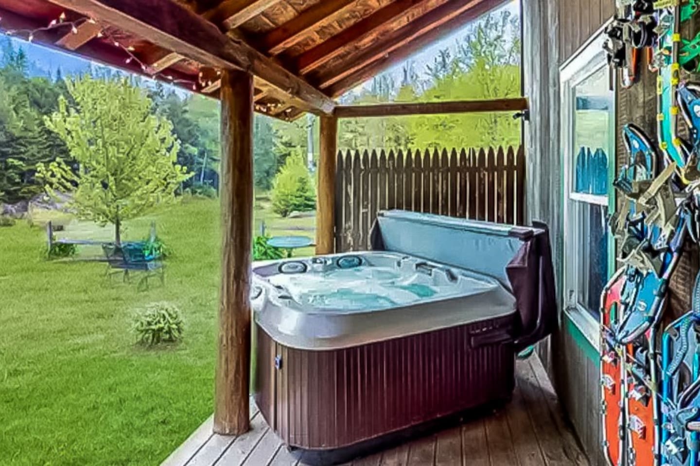 Sink into the hot tub and let the day’s ski adventures melt away.