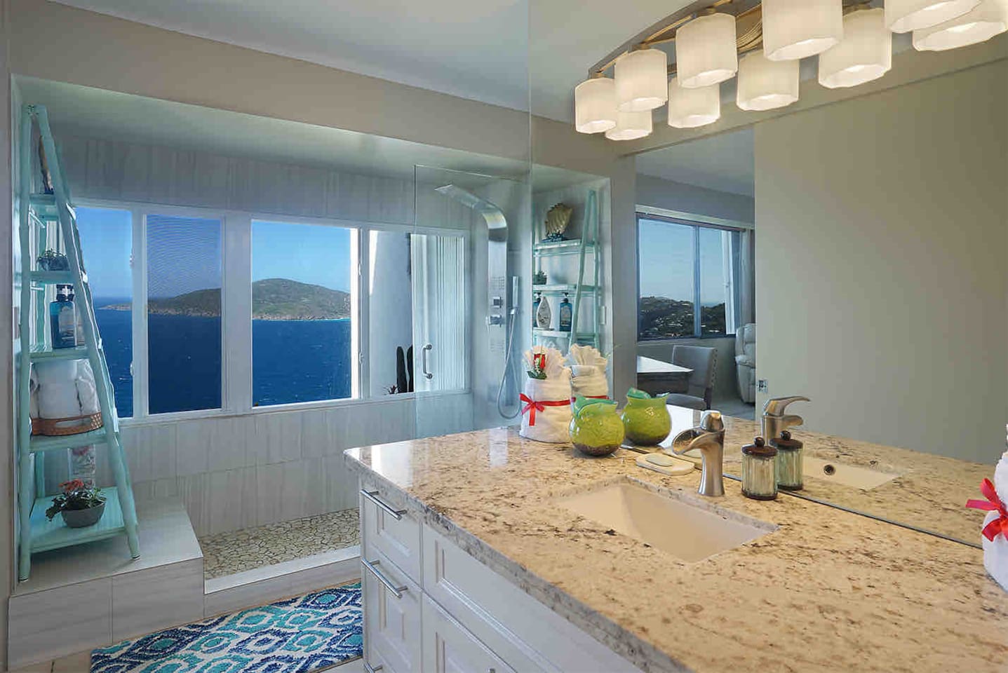 Remodeled bathroom with incredible views