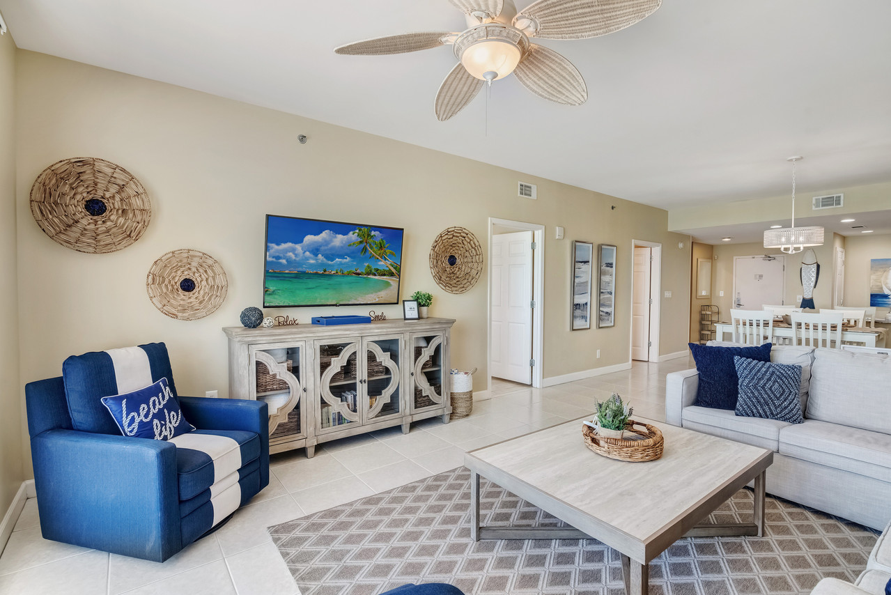 Living Room with 55" Smart TV