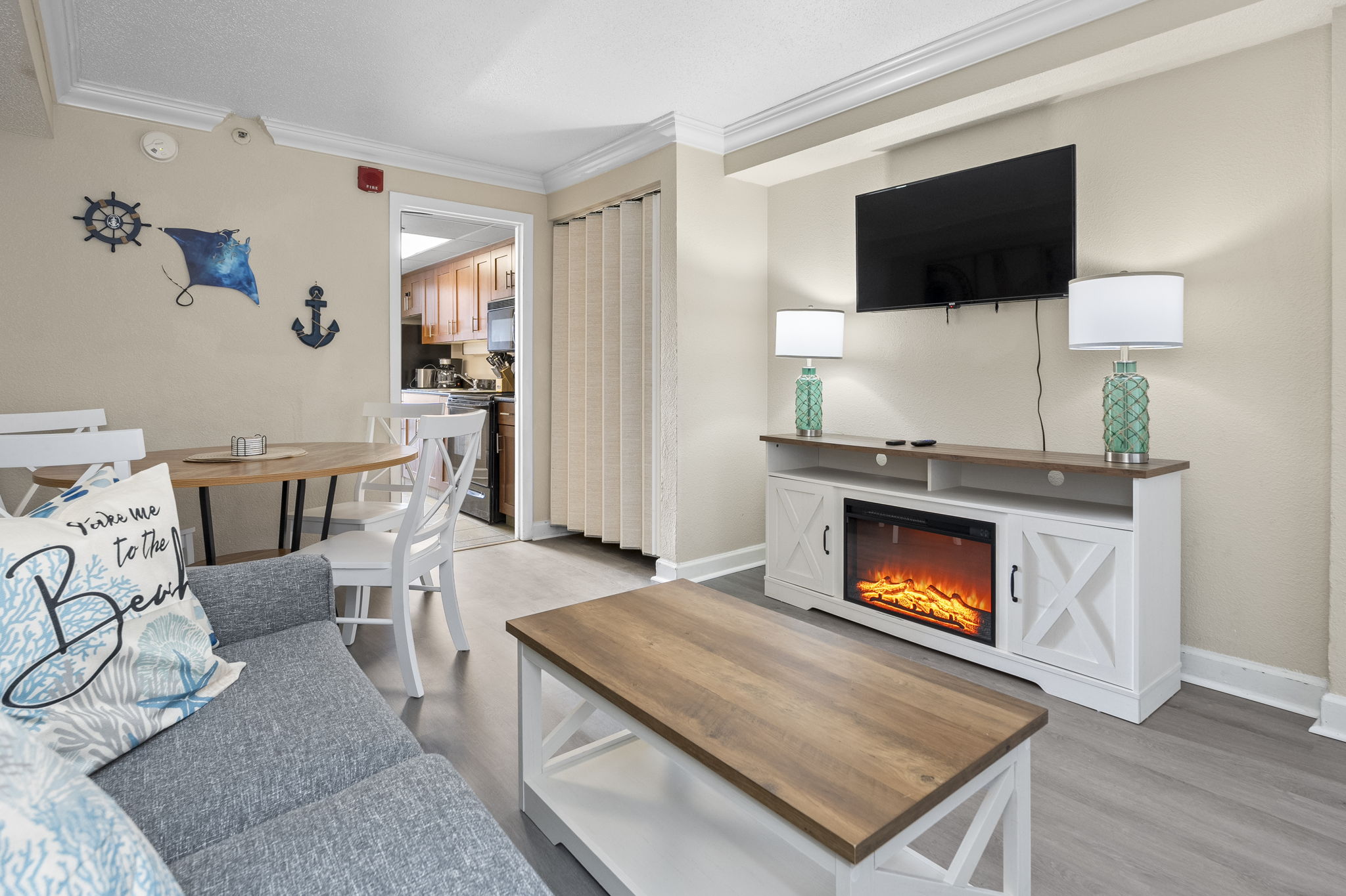 Enjoy modern living space with sleeper sofa