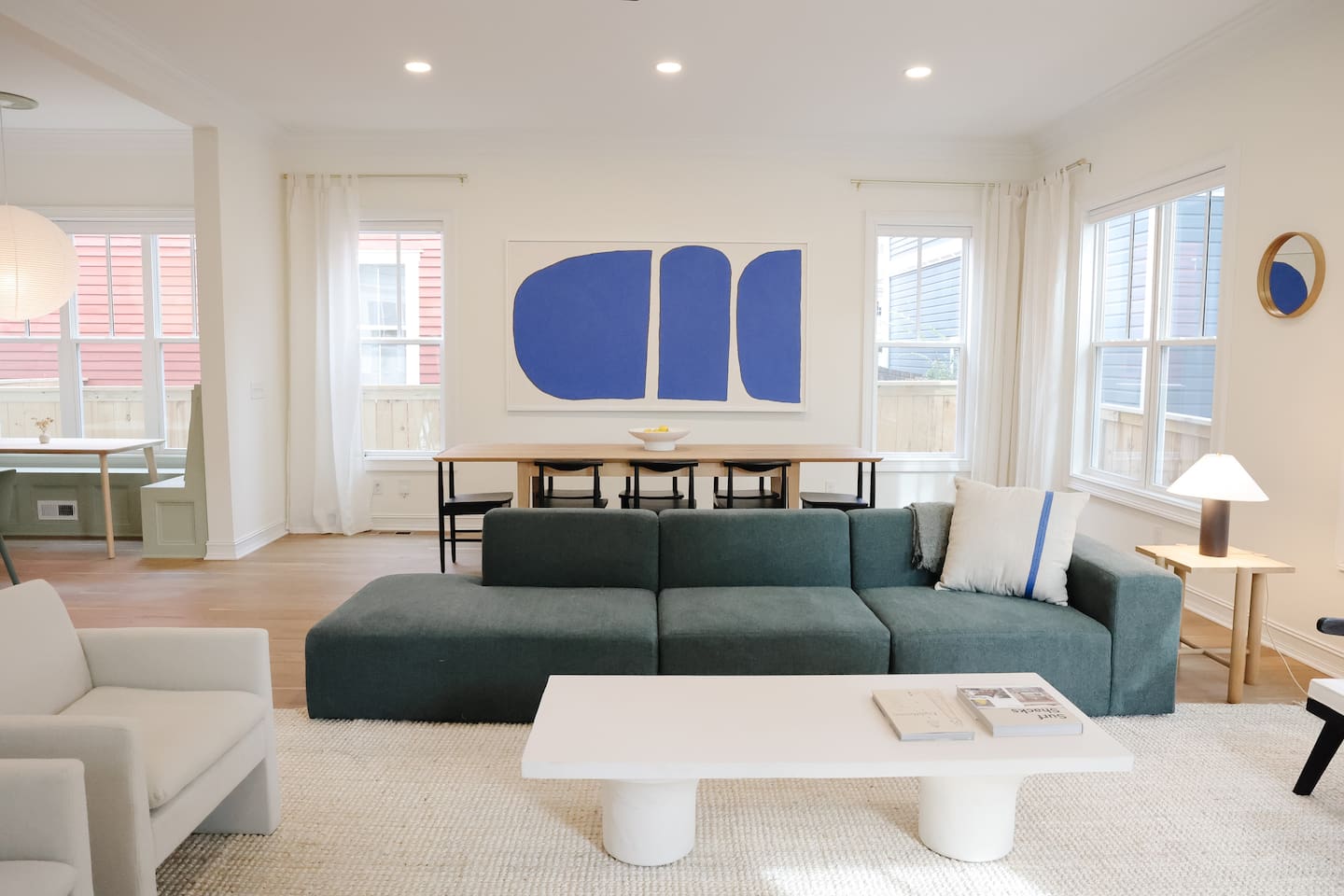 Living and dining flow together seamlessly.