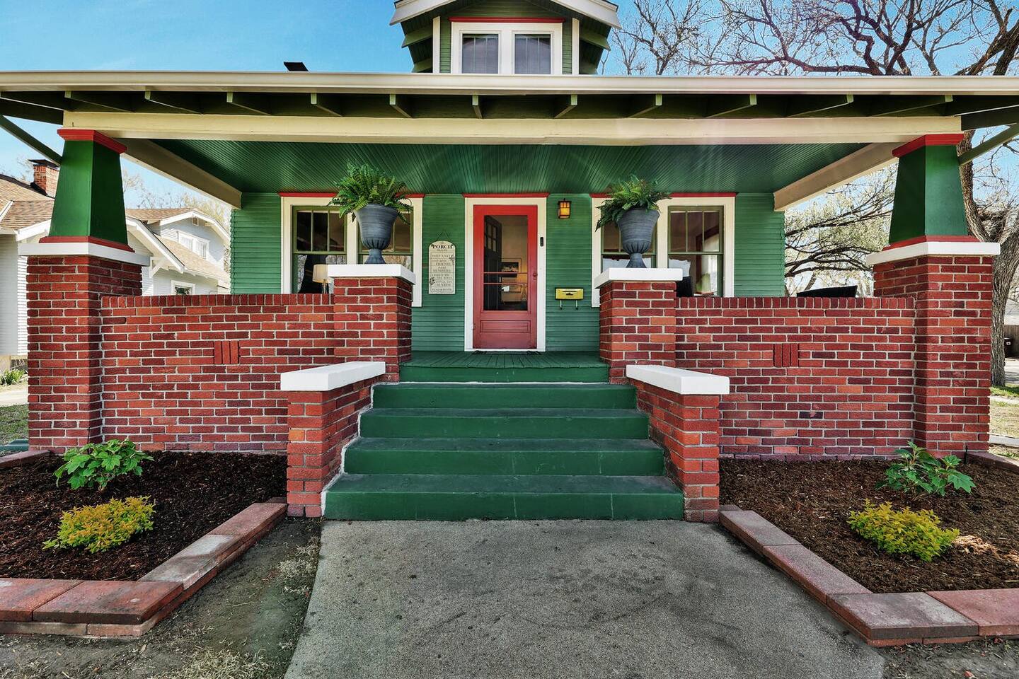 Enjoy coffee on our front porch with loved ones!