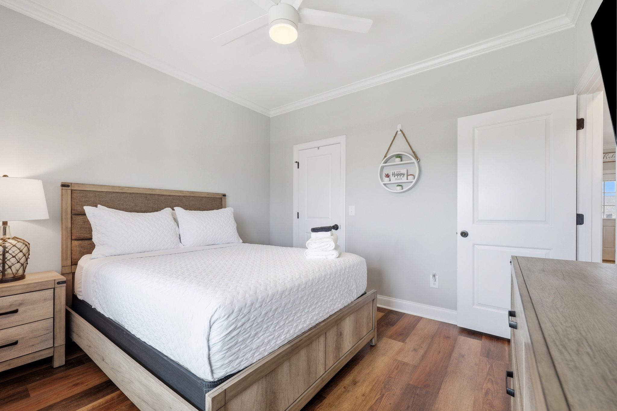 Bed linens provided