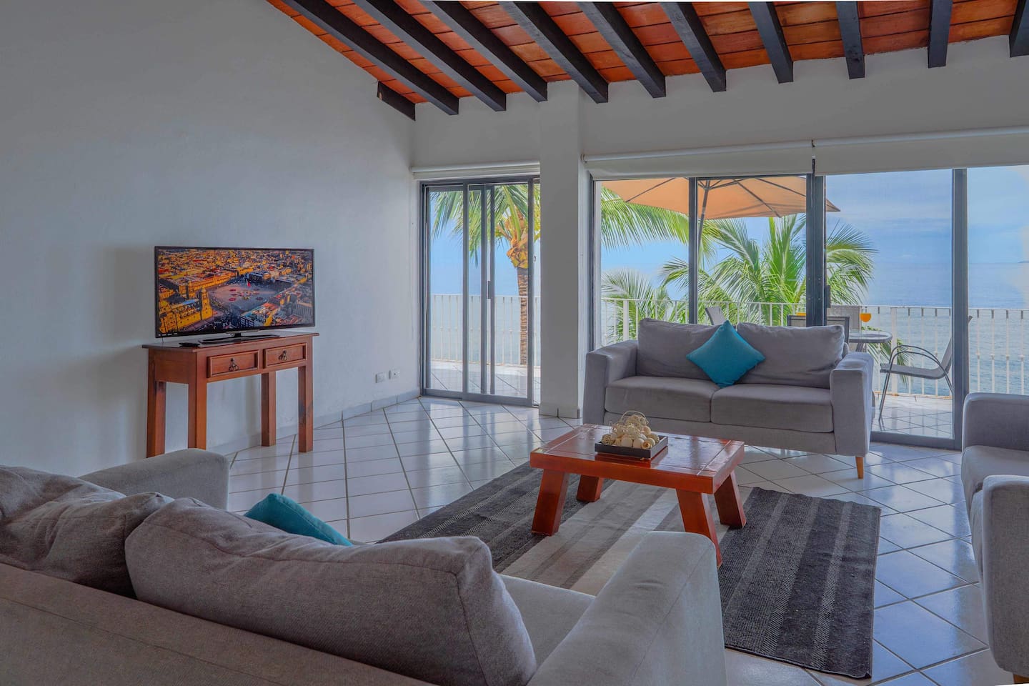 Living Room with Ocean Views