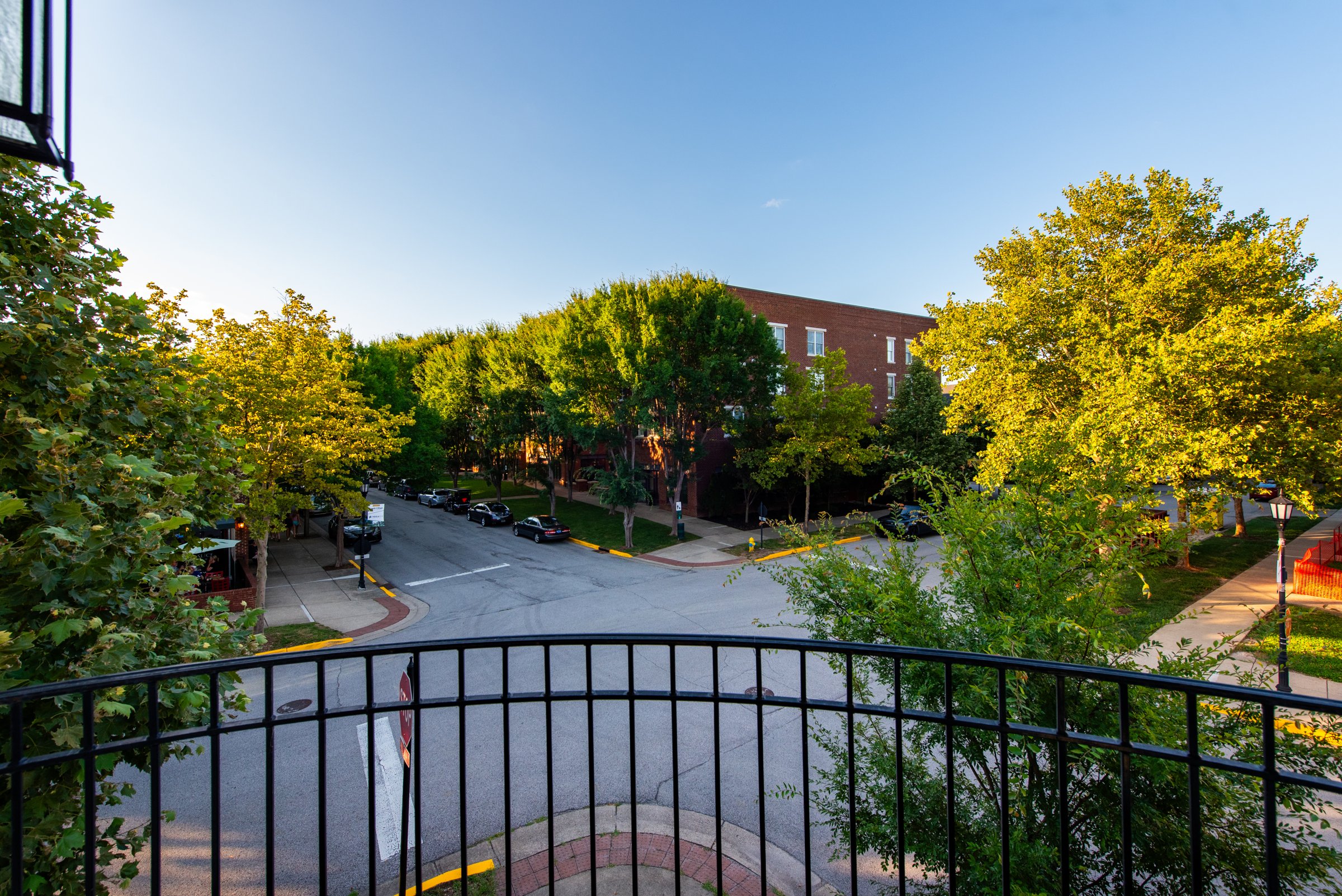 Enjoy tree-lined views of Norton Commons from your private balcony.