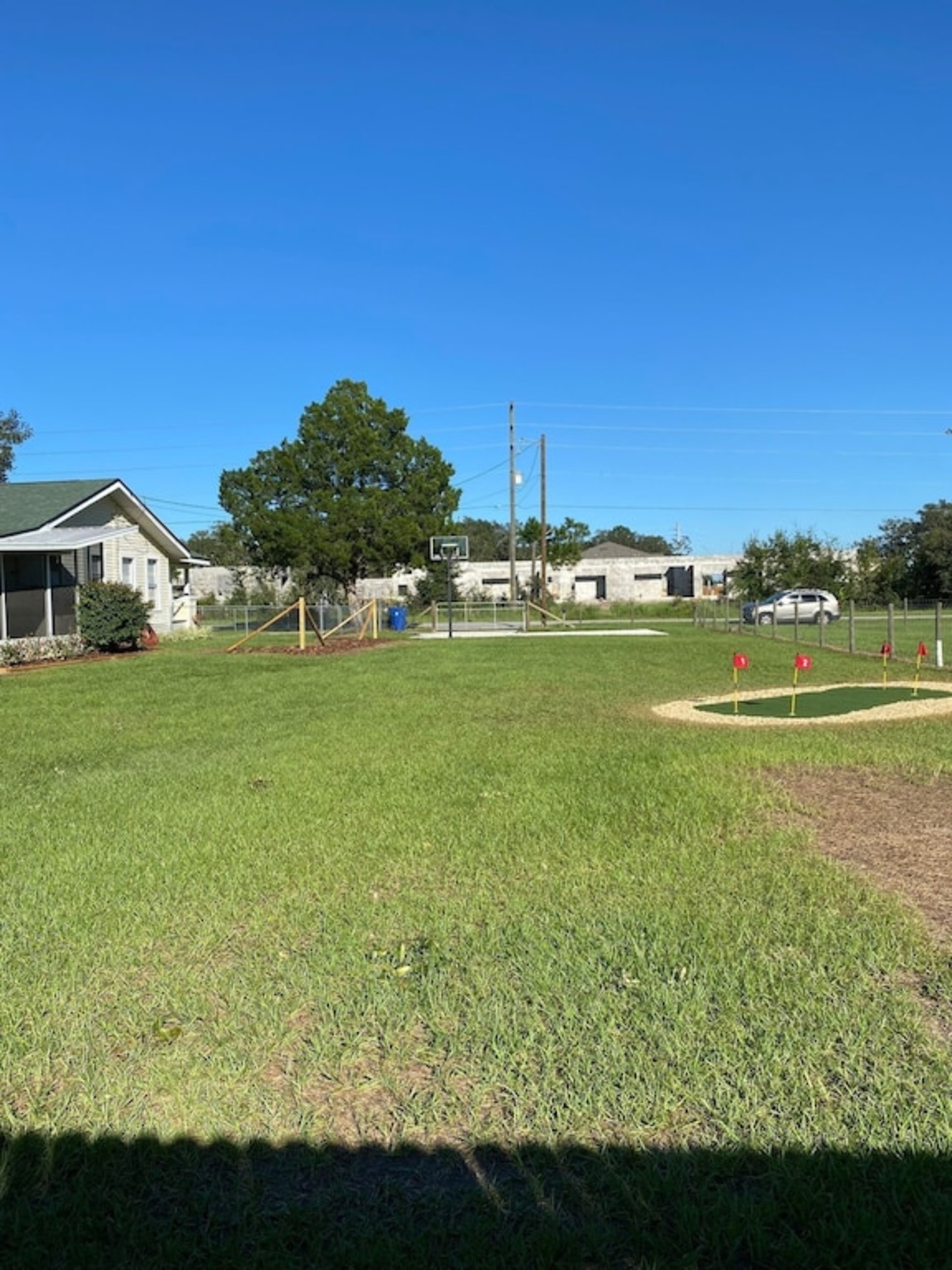 Yard fully fenced