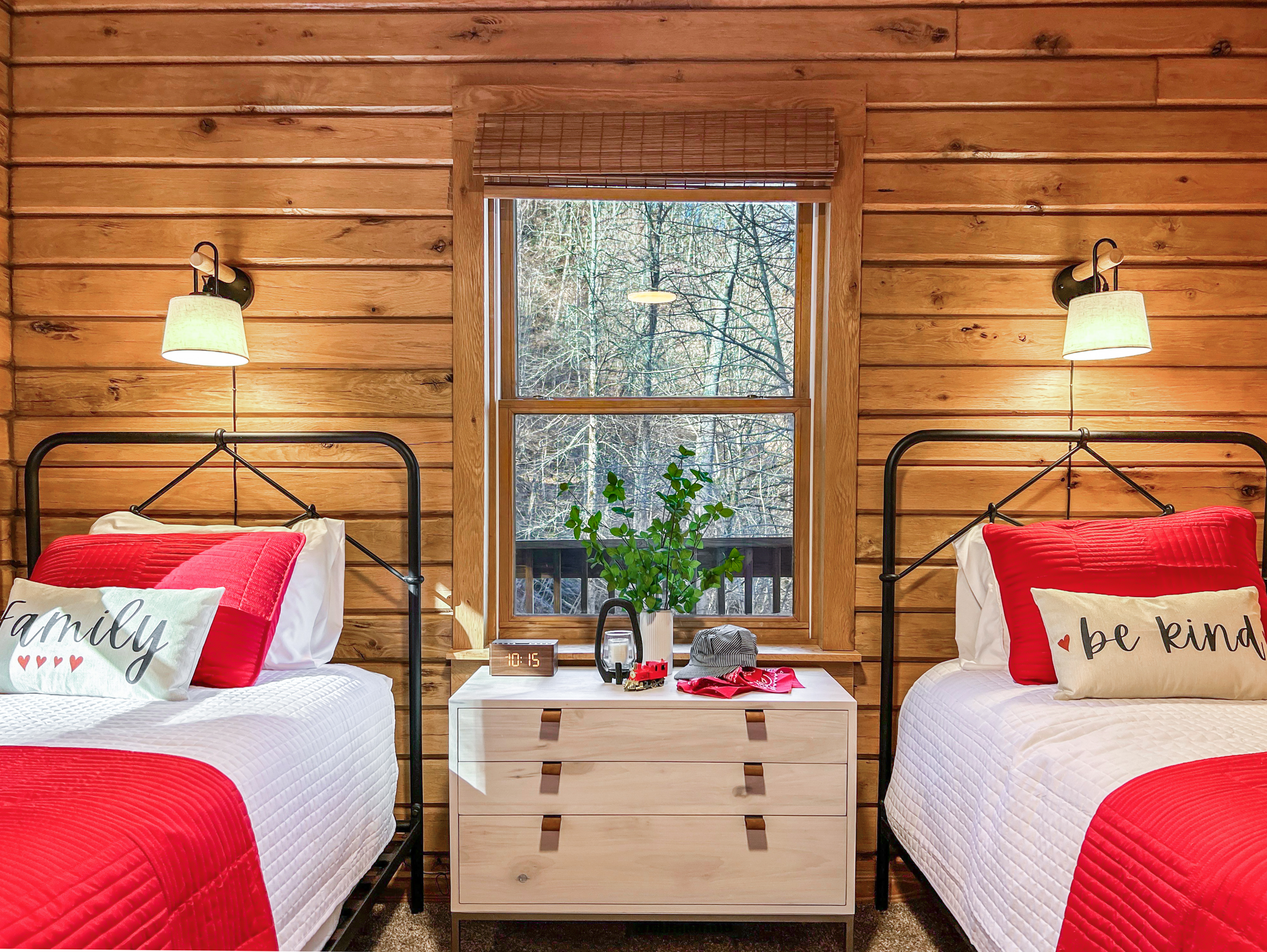 Two comfortable twin beds