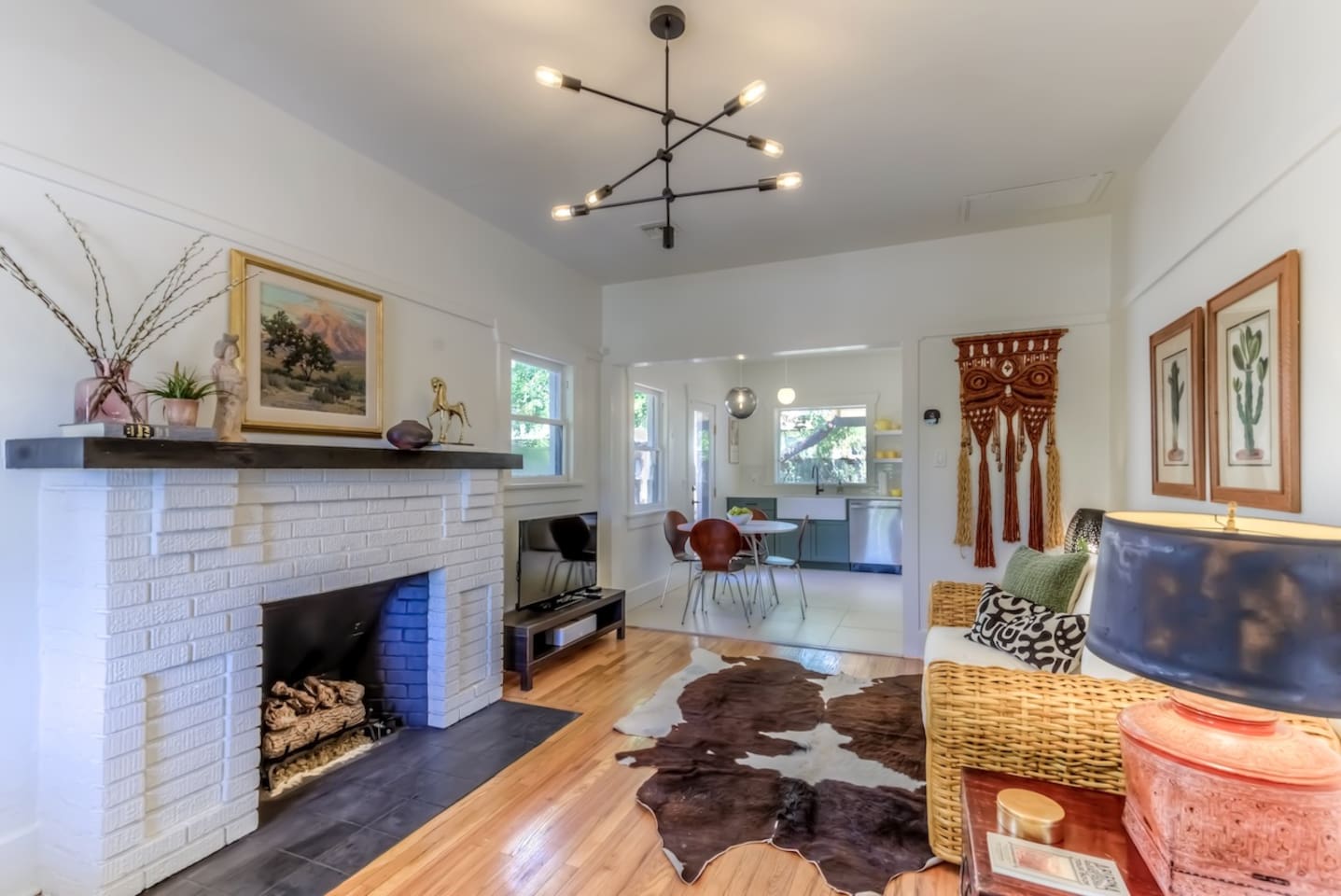 Living room with gas fireplace