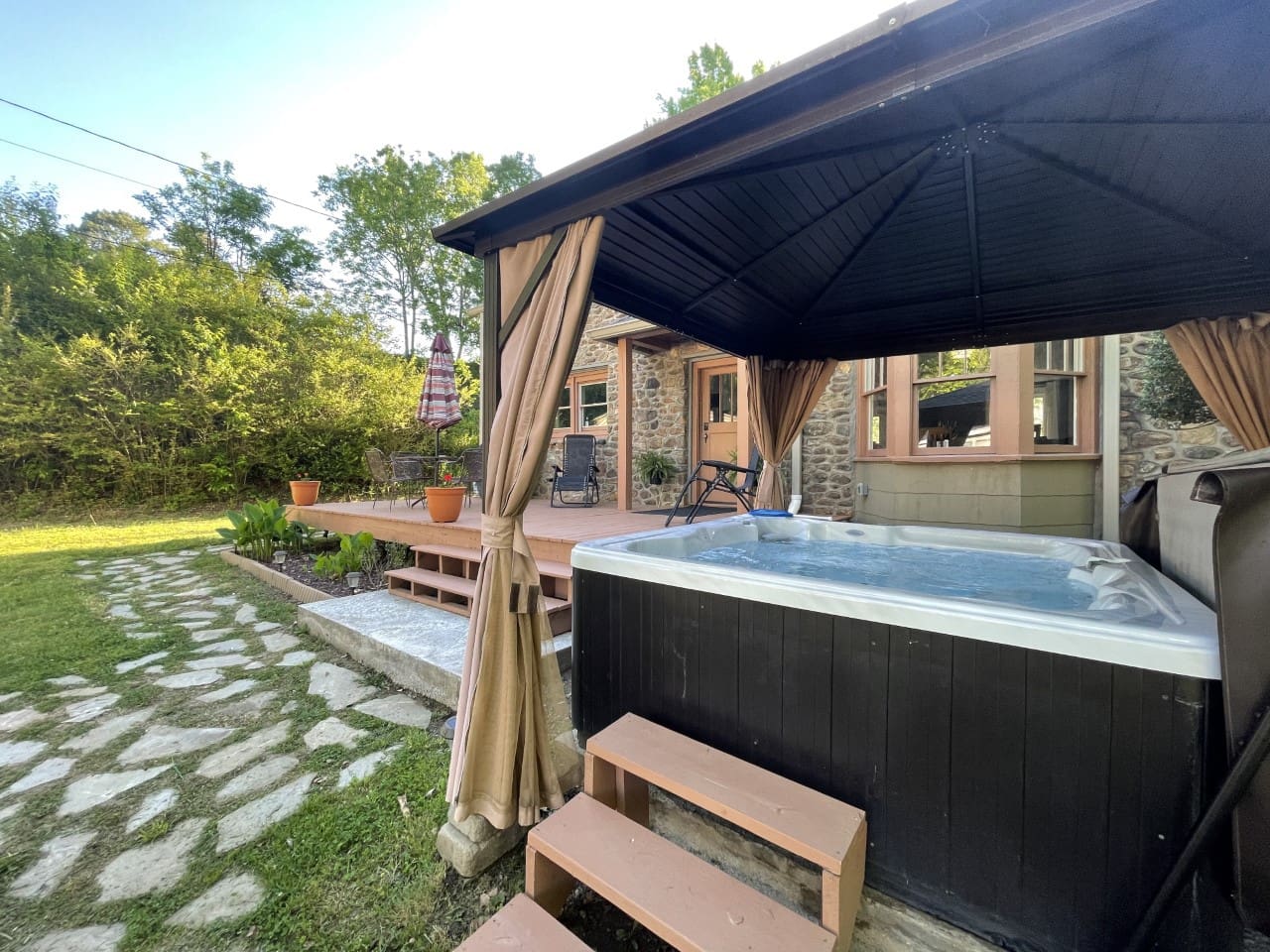 Hot Tub in the Back Yard Shangri La