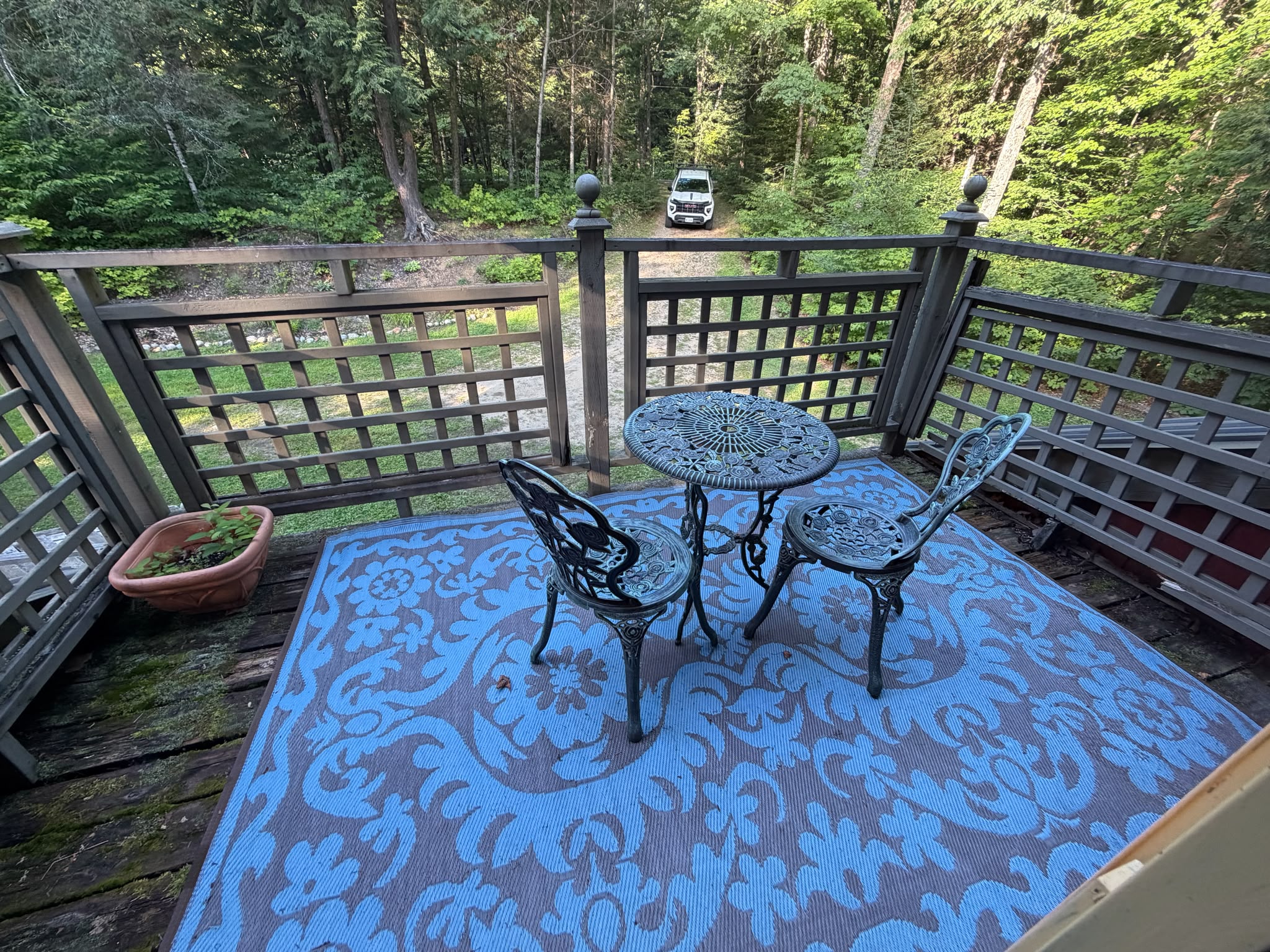 Front of cottage Balcony off Master Bedroom suite
