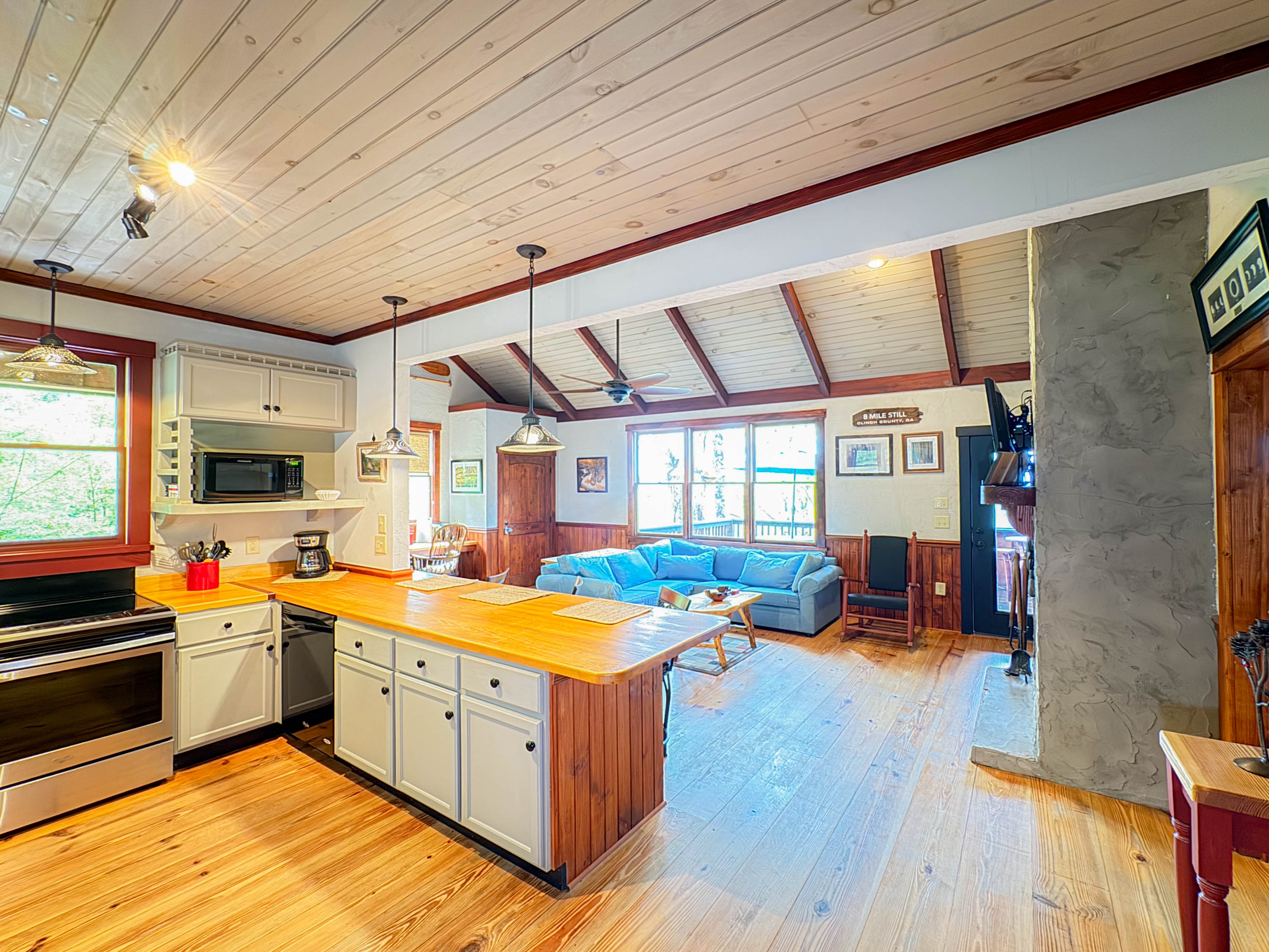 open concept surrounded by nature