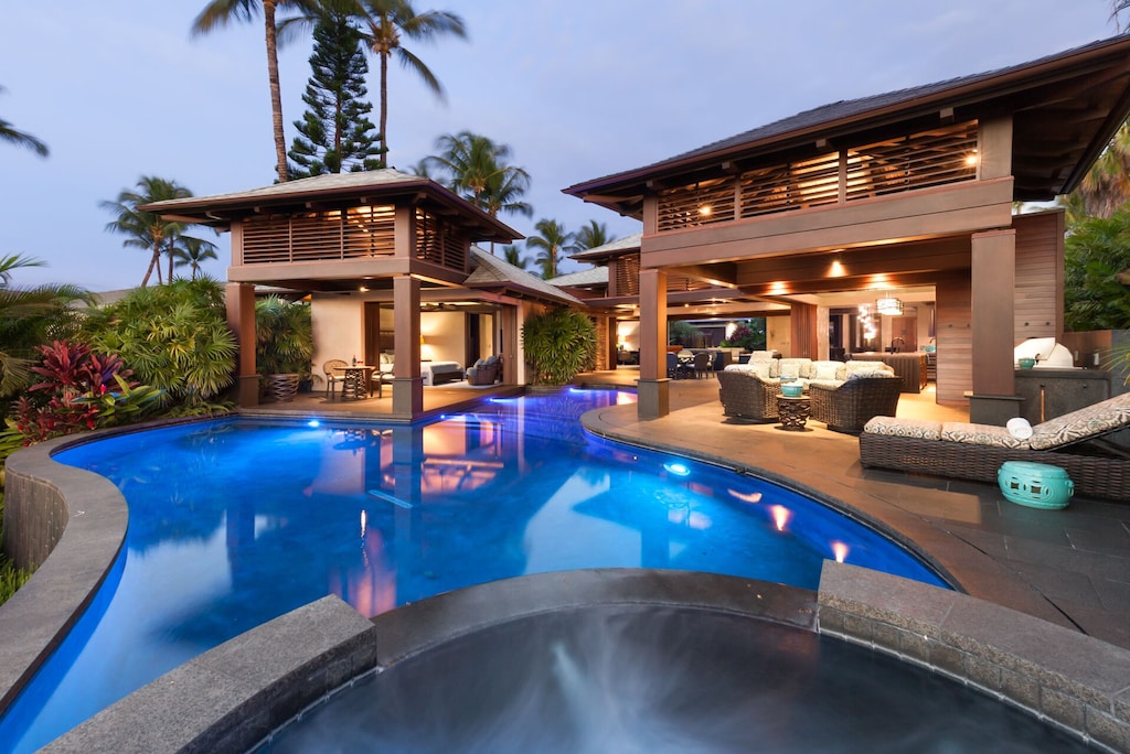 View from the Spa looking towards the ample outdoor living space