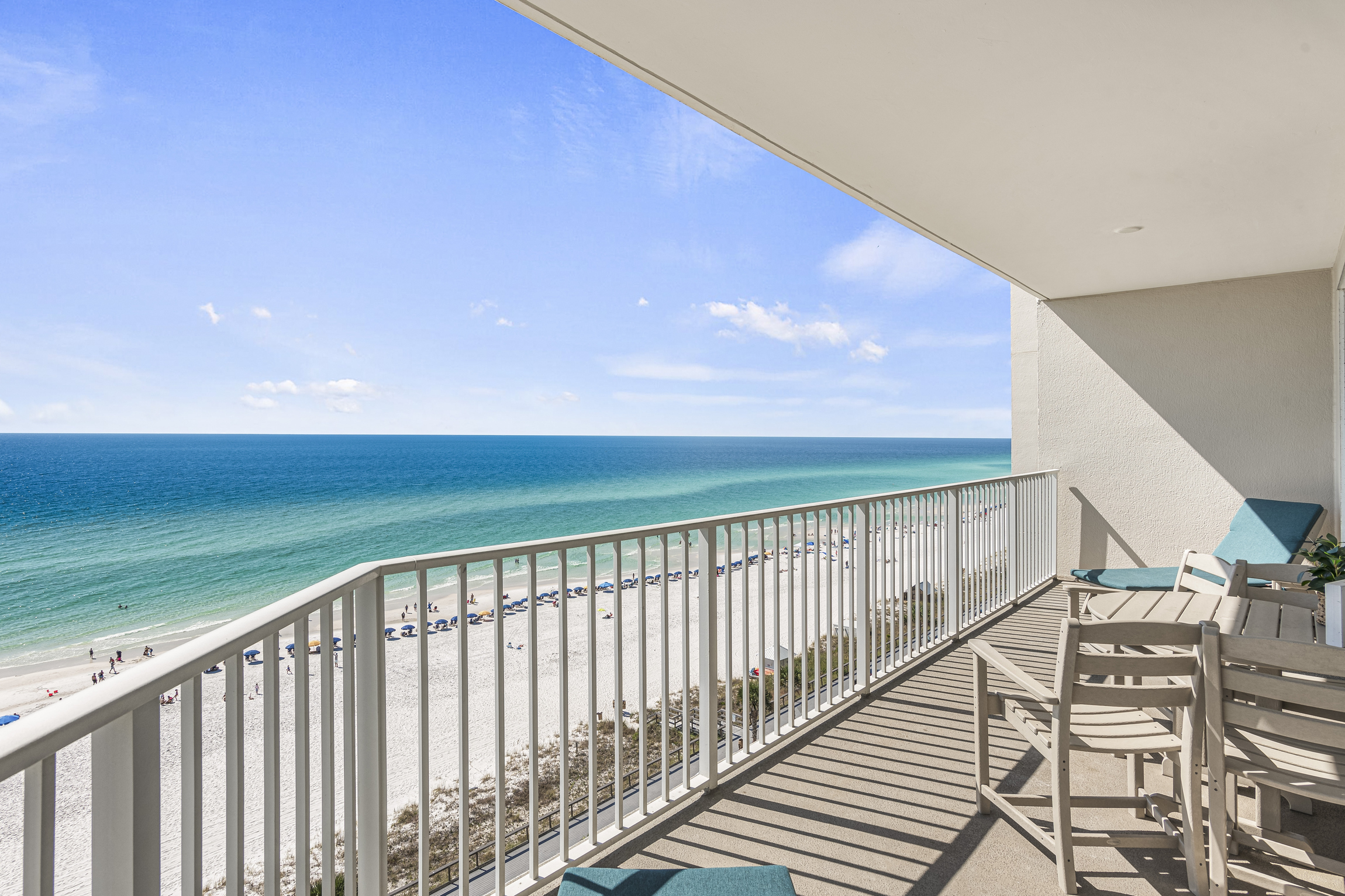 Large patio - the perfect space for morning coffee or an ice-cold afternoon beverage! Soak in the sights and sounds of the Emerald Coast!