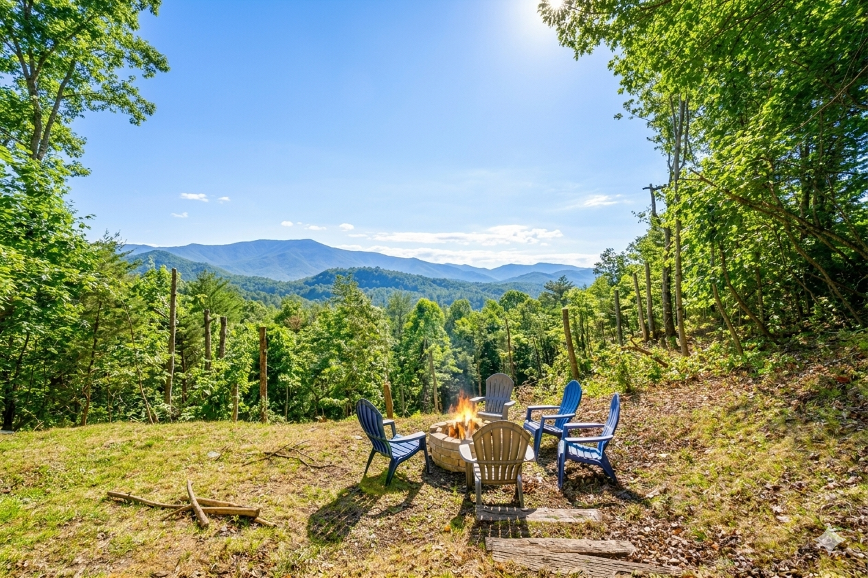 Ignite memories and unwind to breathtaking mountain views in our cozy fire pit retreat.
