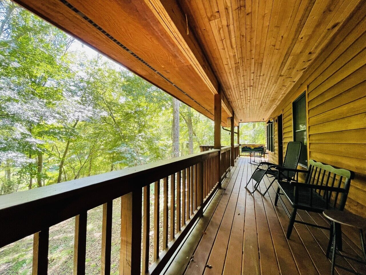 Front porch runs the length of the front of the house....very relaxing