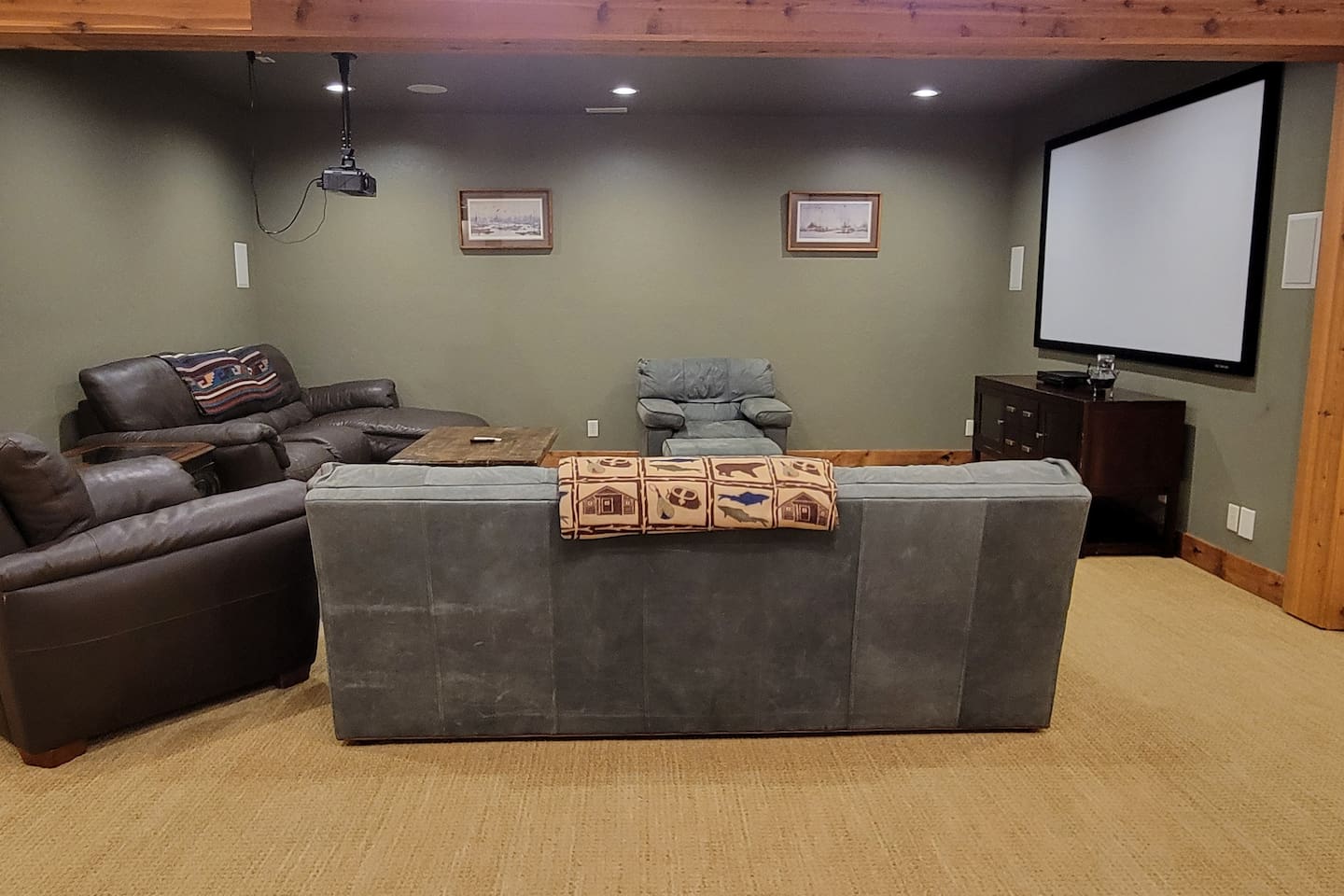 TV Room in basement