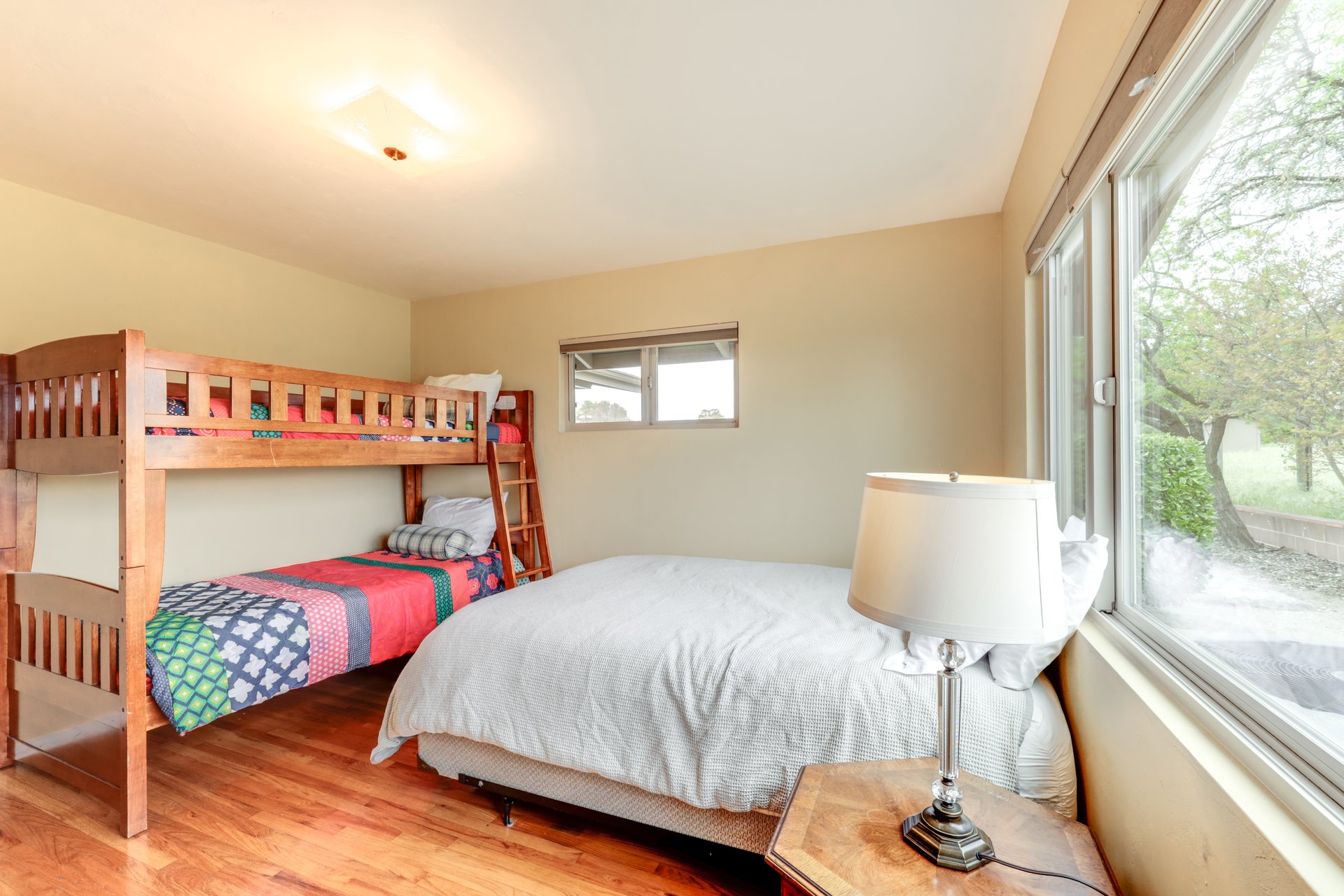 Guest Room 2: Queen and Bunk Beds