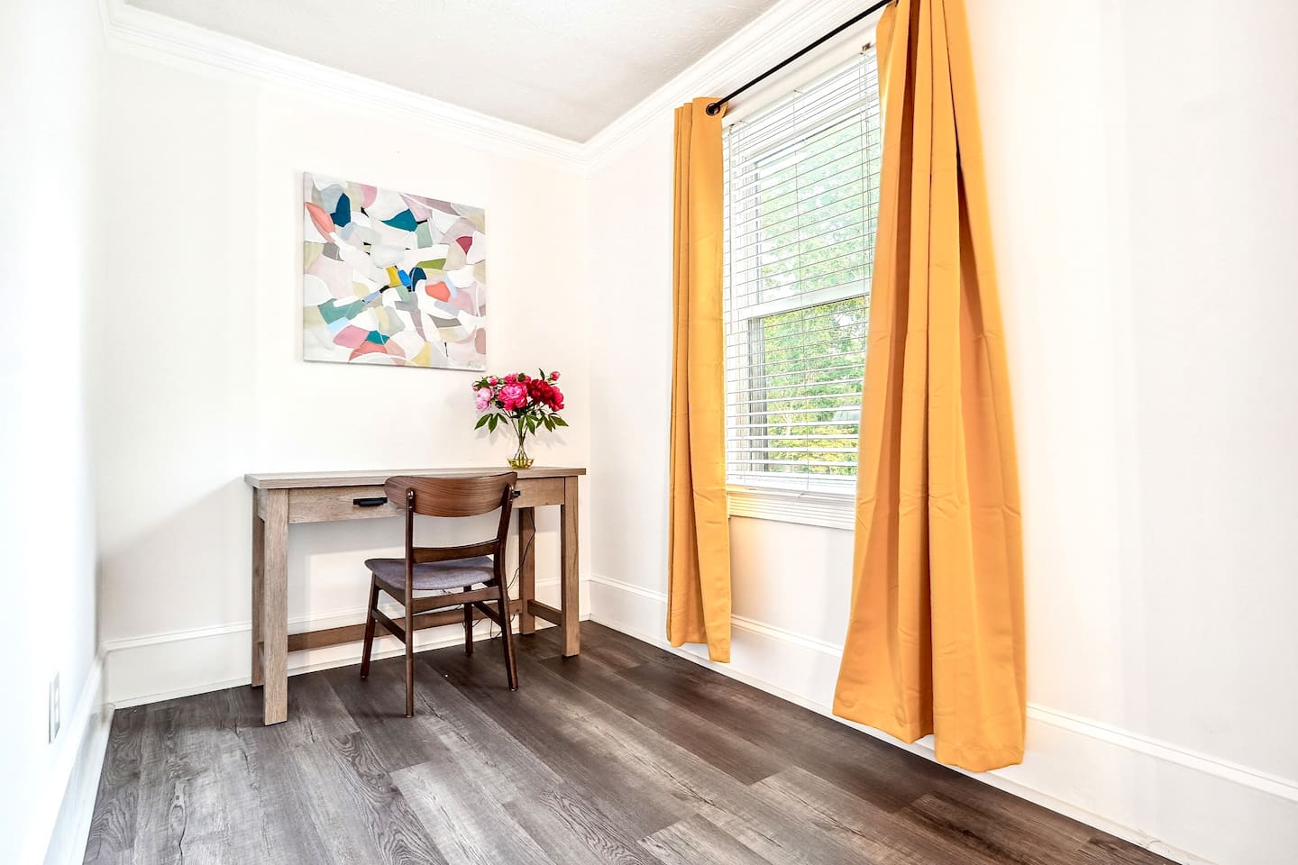 Bedroom 3 is located upstairs, a master bedroom featuring a king bed, TV, a private en-suite bathroom, and a dedicated desk space.
