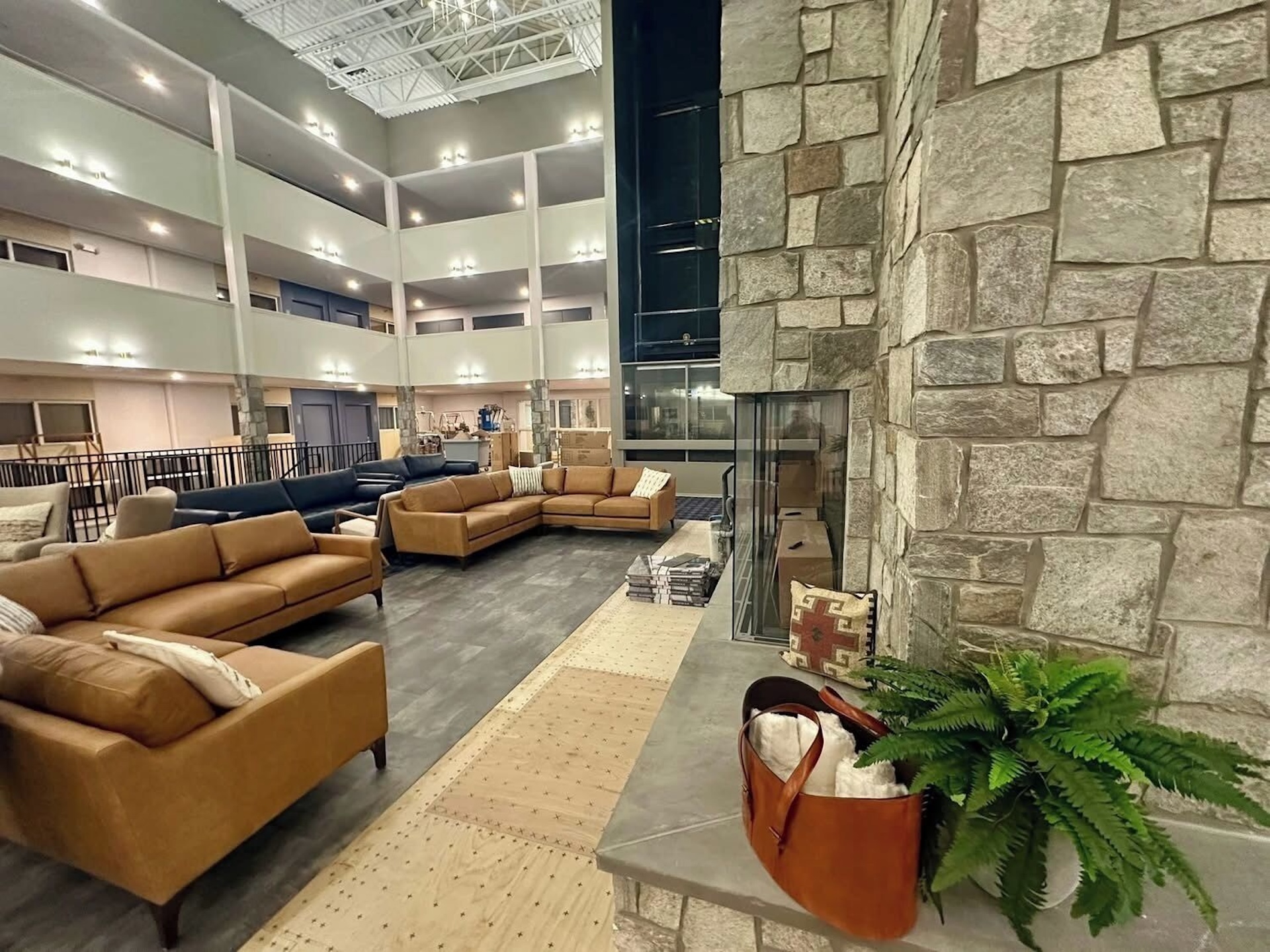 Brand new seating in Mountain Lodge's gorgeous new lobby