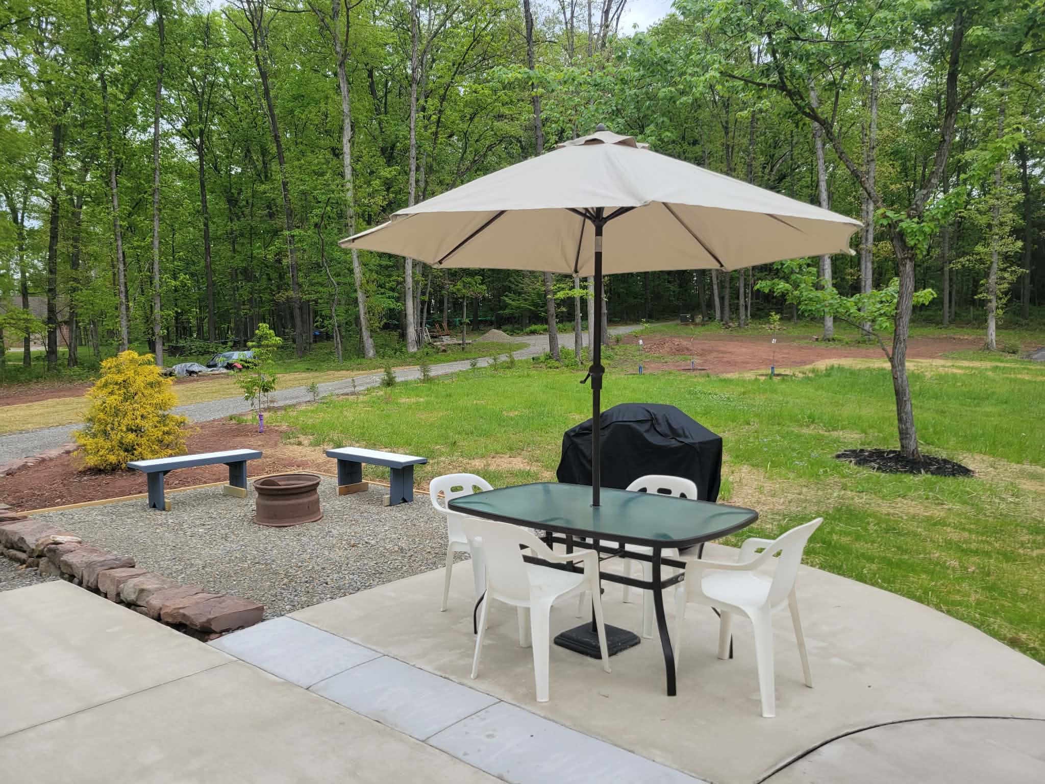 Firepit and grilling area