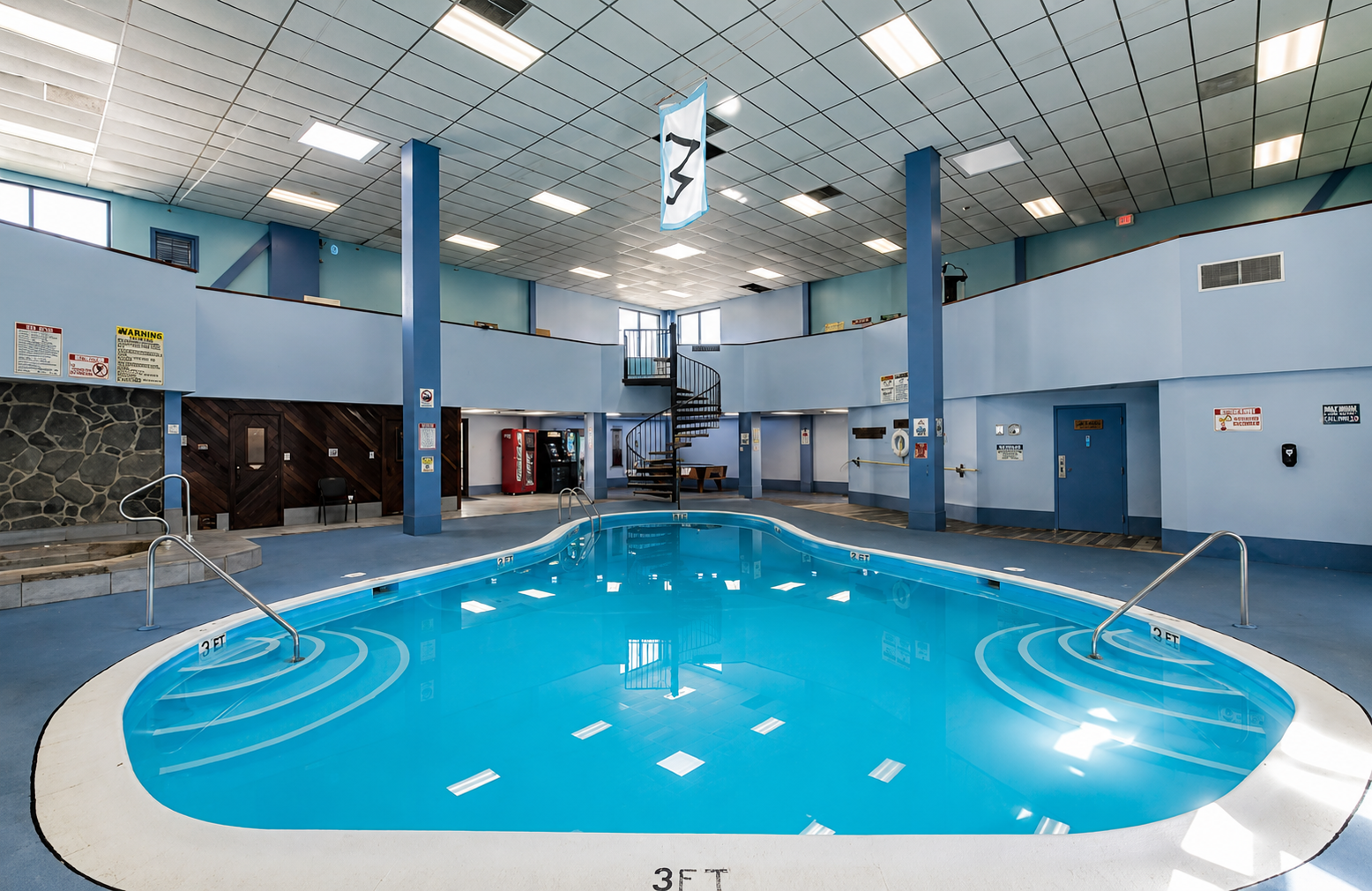 The resort pool is available for your use. (The All Seasons Center is usually closed in April for cleaning and maintenance.)