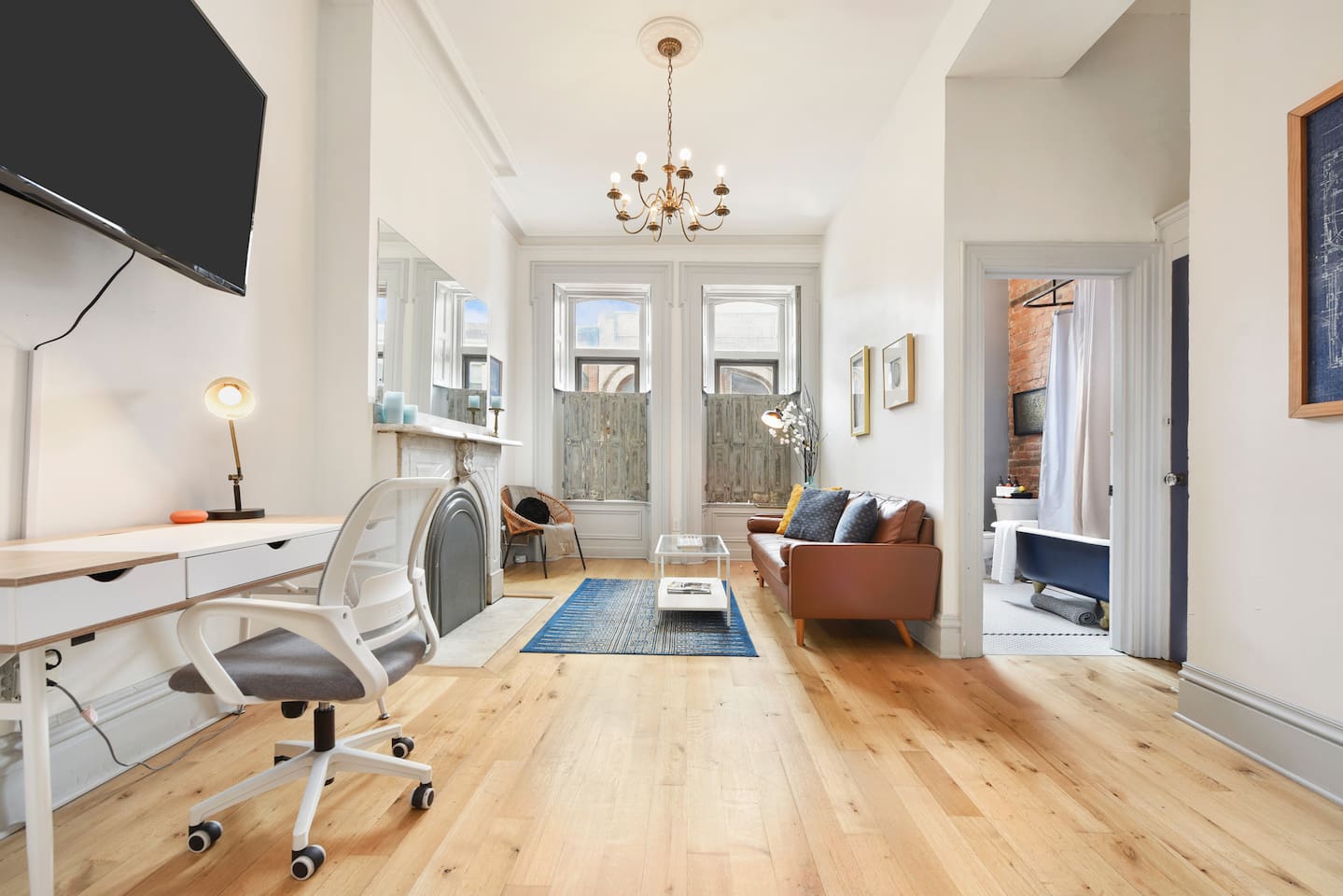 Spacious living area with plenty of room to relax and unwind.